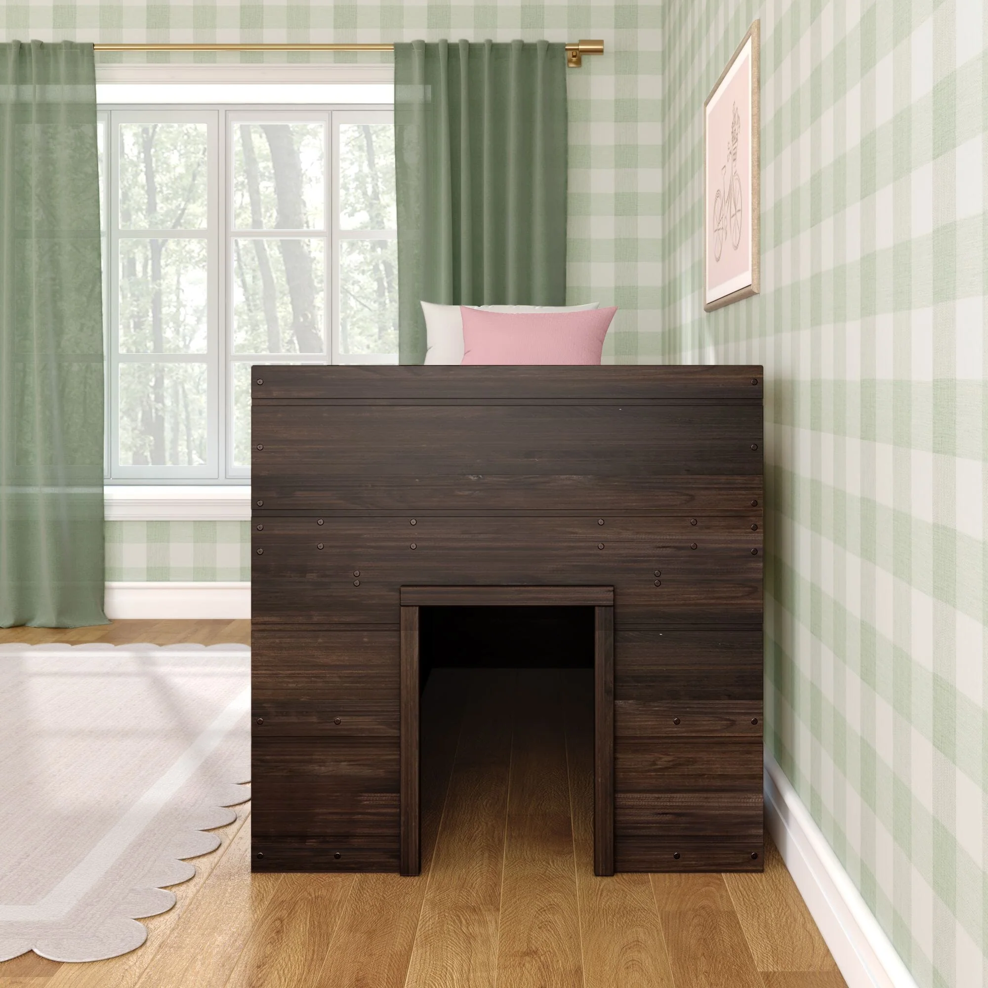 Modern Farmhouse Twin Low Loft Bed With Bookcases - Image 17