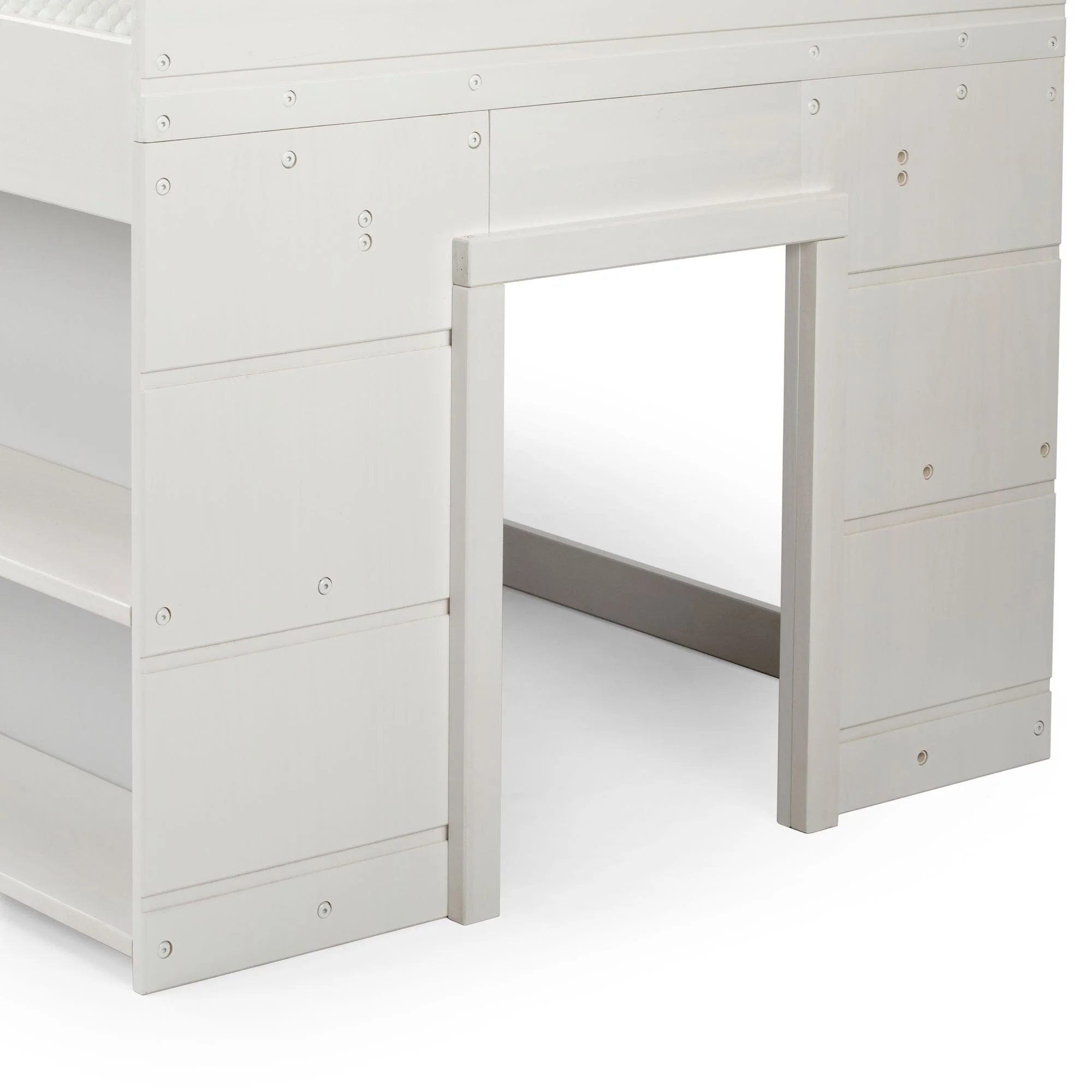 Modern Farmhouse Twin Low Loft Bed With Bookcases - Image 27