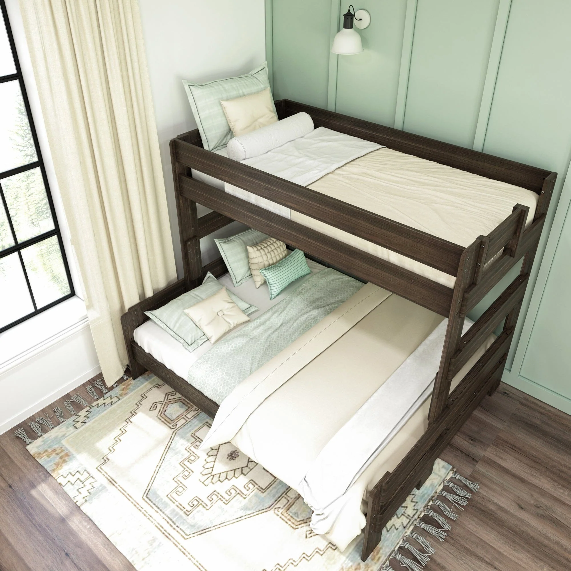 Modern Farmhouse Twin XL Over Queen Bunk Bed - Image 23