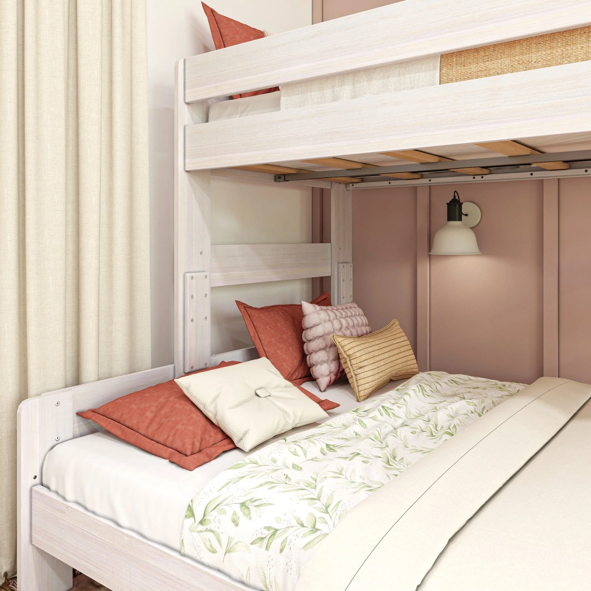 Modern Farmhouse Twin XL Over Queen Bunk Bed - Image 5
