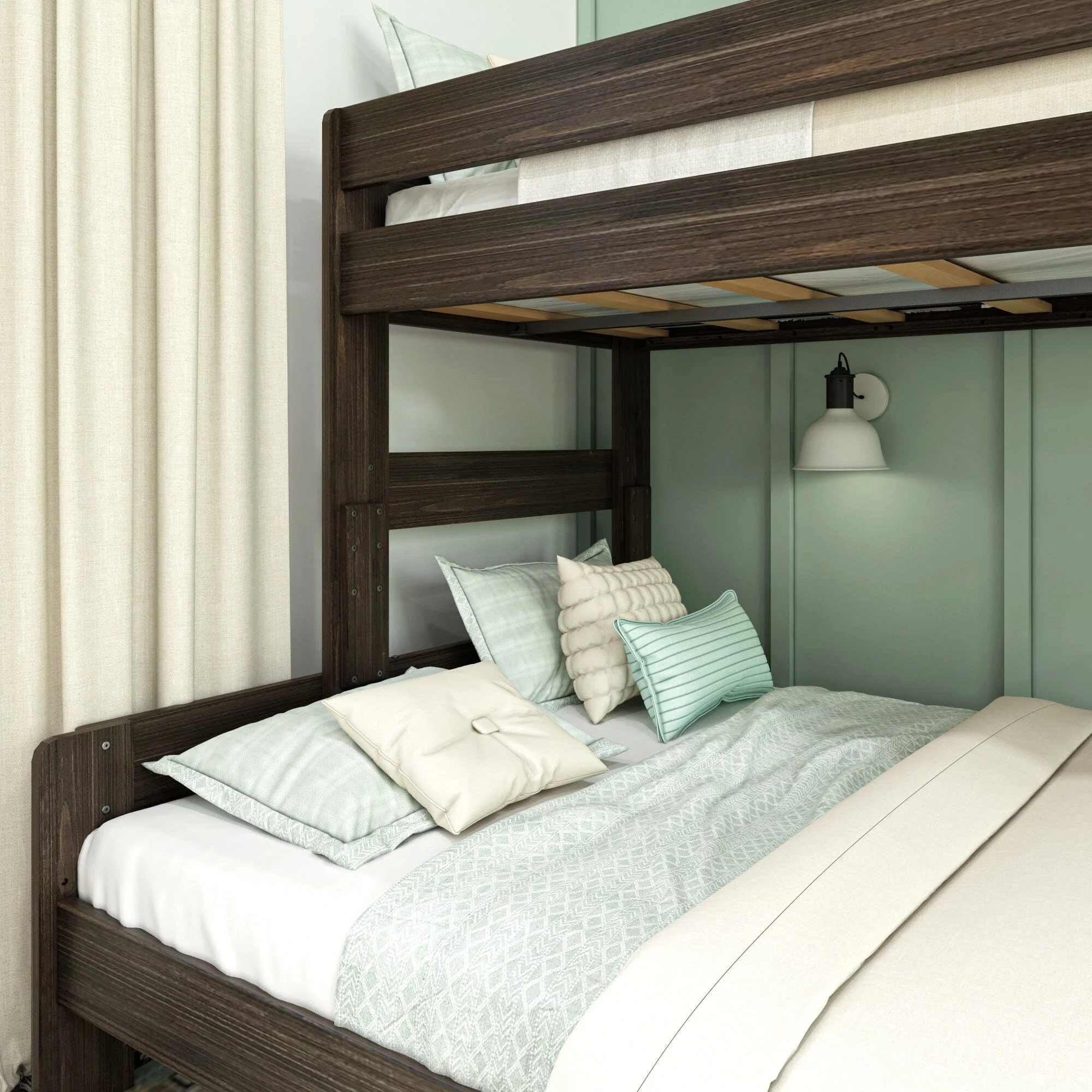 Modern Farmhouse Twin XL Over Queen Bunk Bed - Image 7
