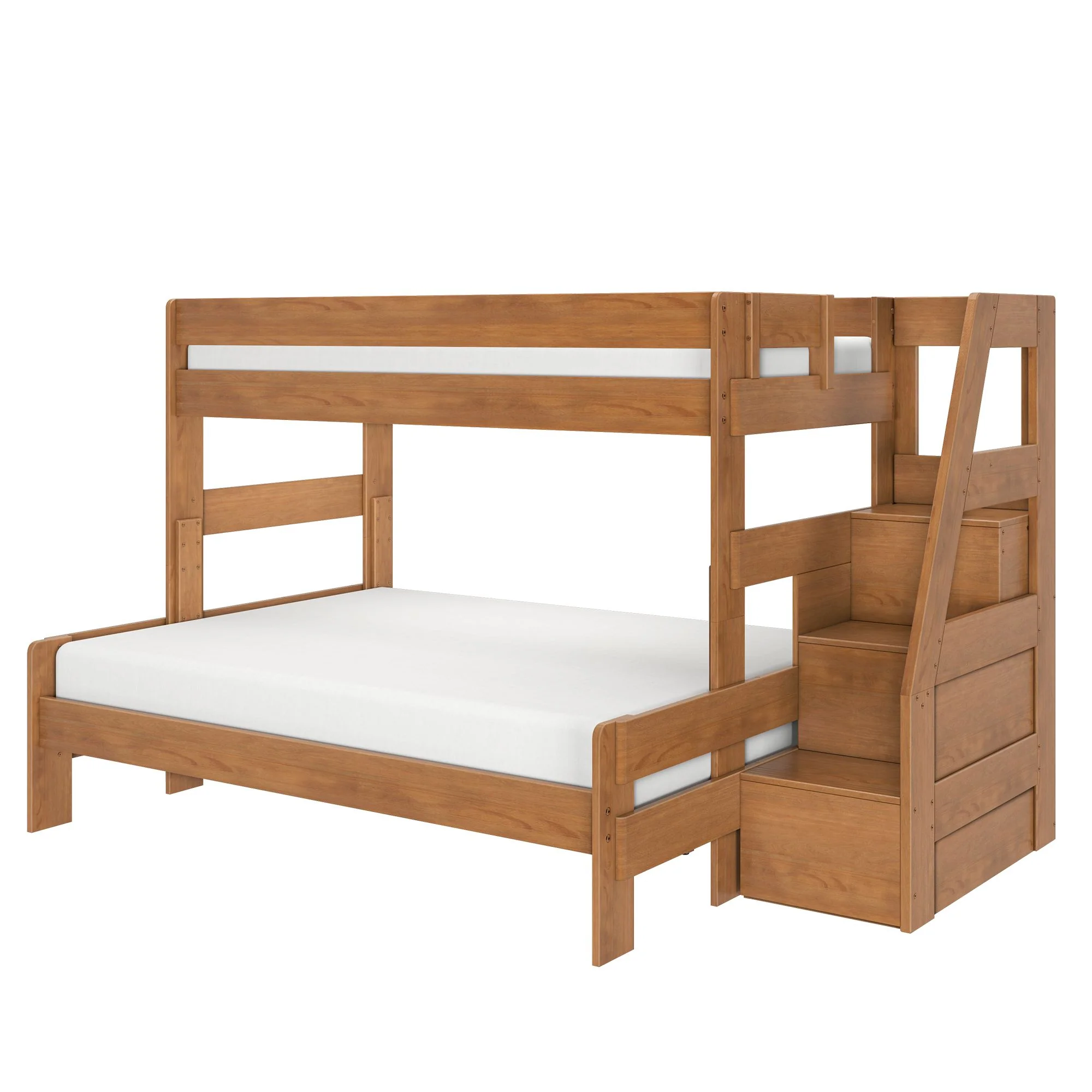 Modern Farmhouse Twin XL Over Queen Bunk Bed With Stairs - Image 12