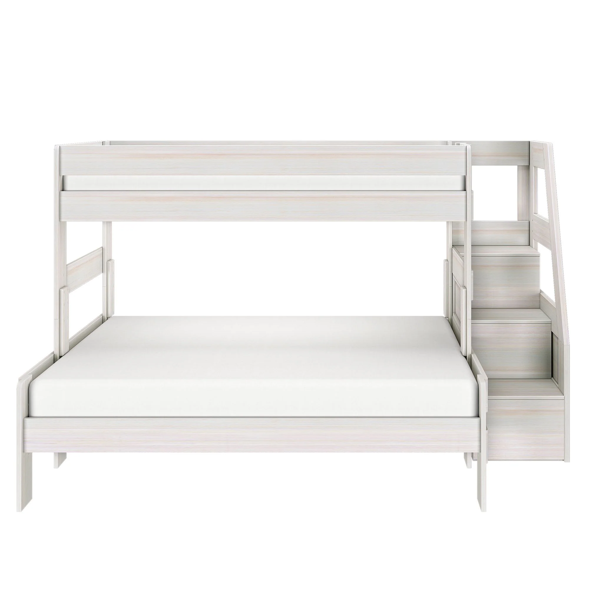Modern Farmhouse Twin XL Over Queen Bunk Bed With Stairs - Image 13