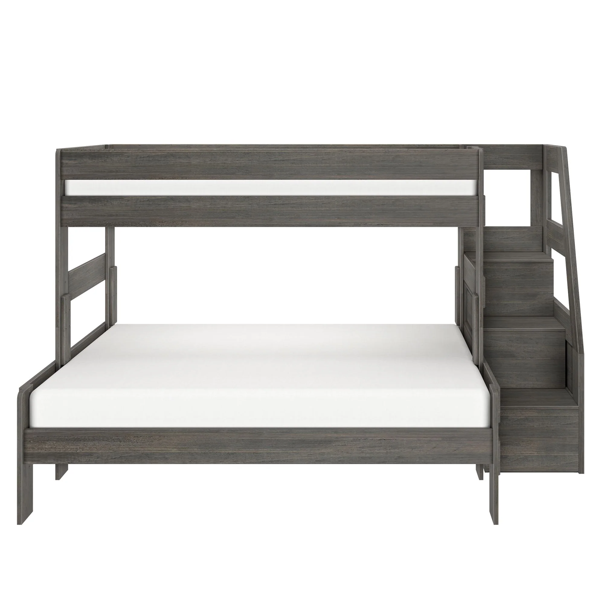 Modern Farmhouse Twin XL Over Queen Bunk Bed With Stairs - Image 14