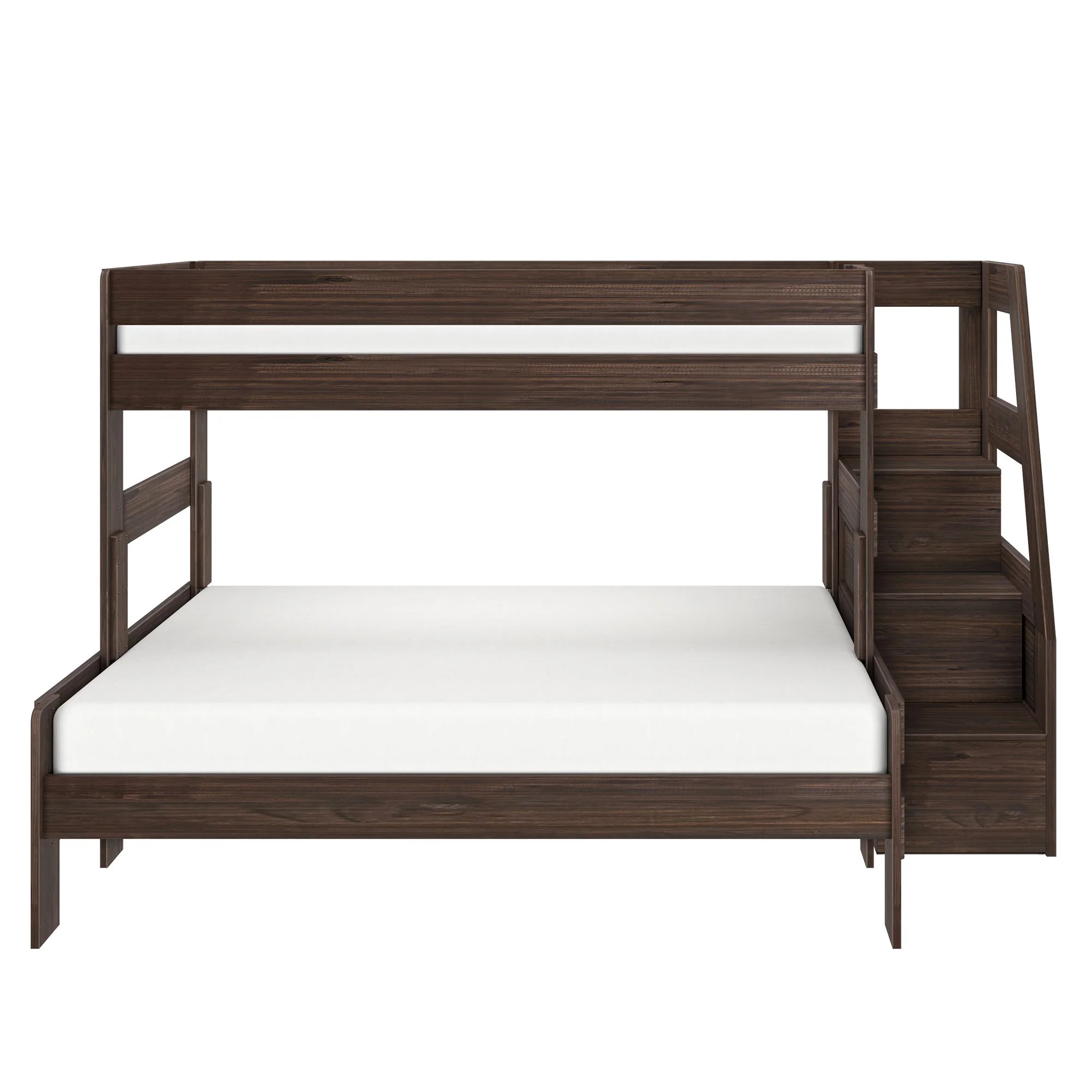 Modern Farmhouse Twin XL Over Queen Bunk Bed With Stairs - Image 15