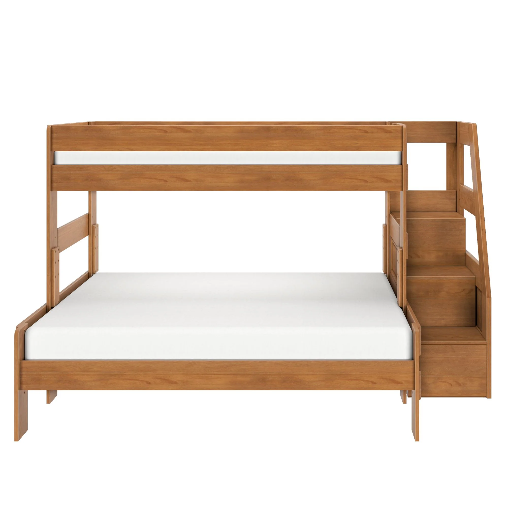 Modern Farmhouse Twin XL Over Queen Bunk Bed With Stairs - Image 16