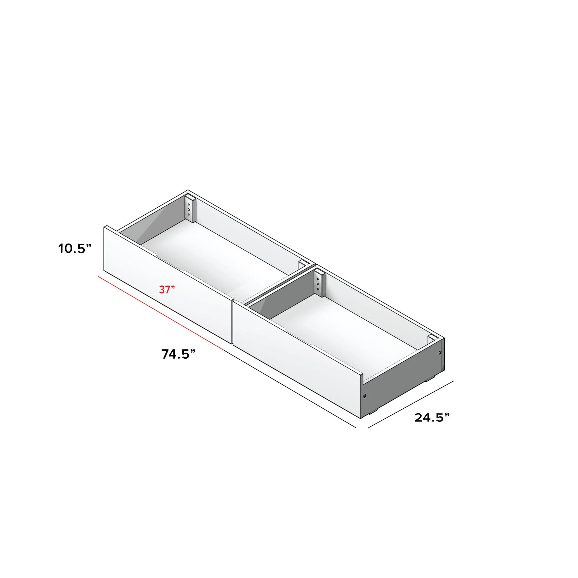 Modern Farmhouse Underbed Storage Drawers - Image 11