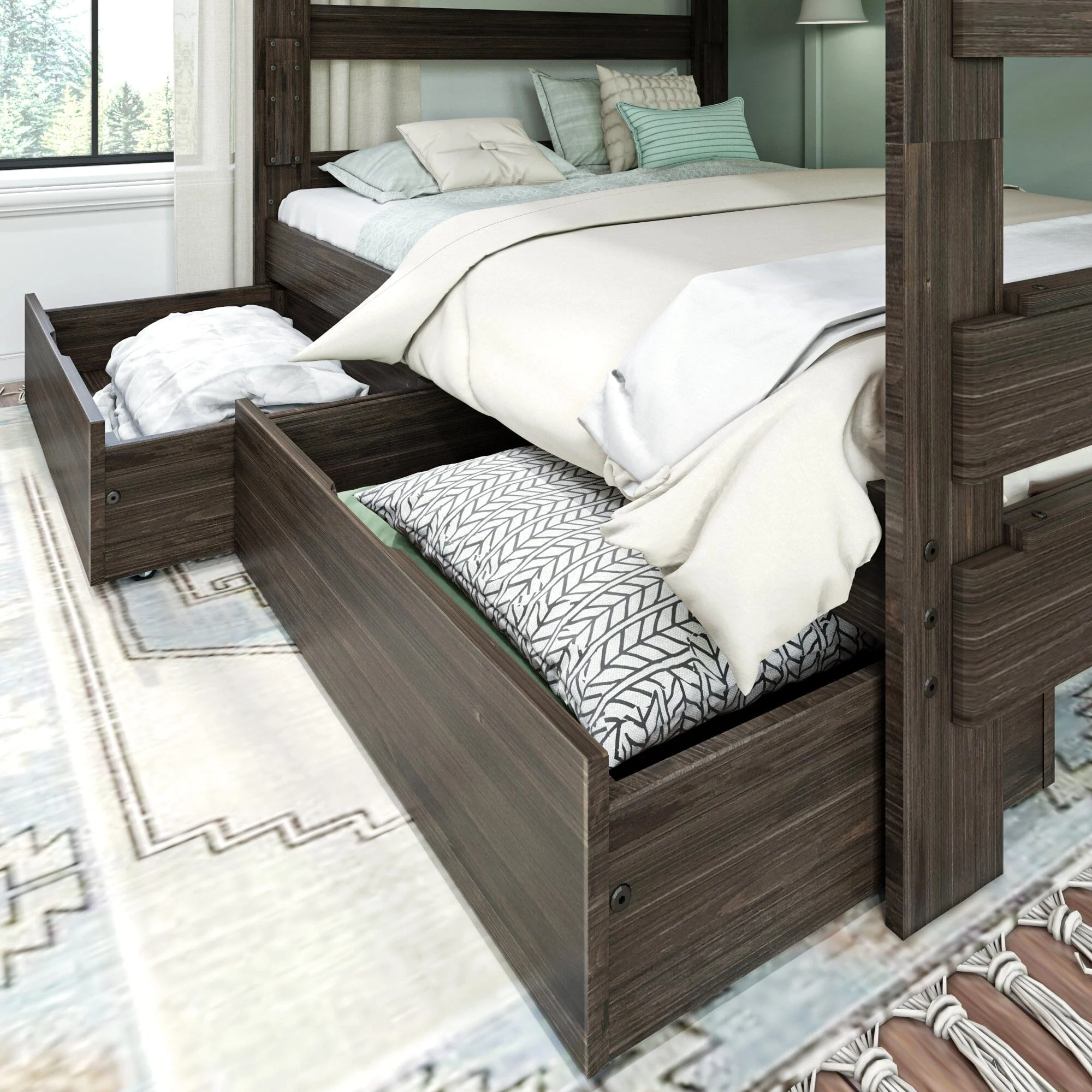 Modern Farmhouse Underbed Storage Drawers for Queen Beds - Image 4