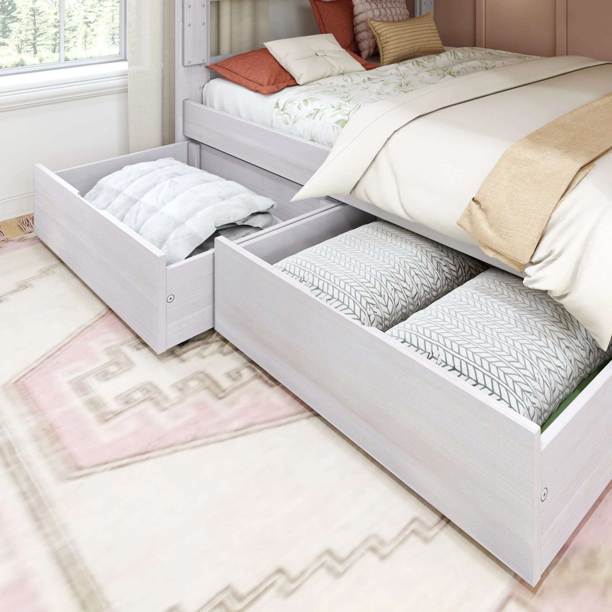 Modern Farmhouse Underbed Storage Drawers for Queen Beds - Image 5