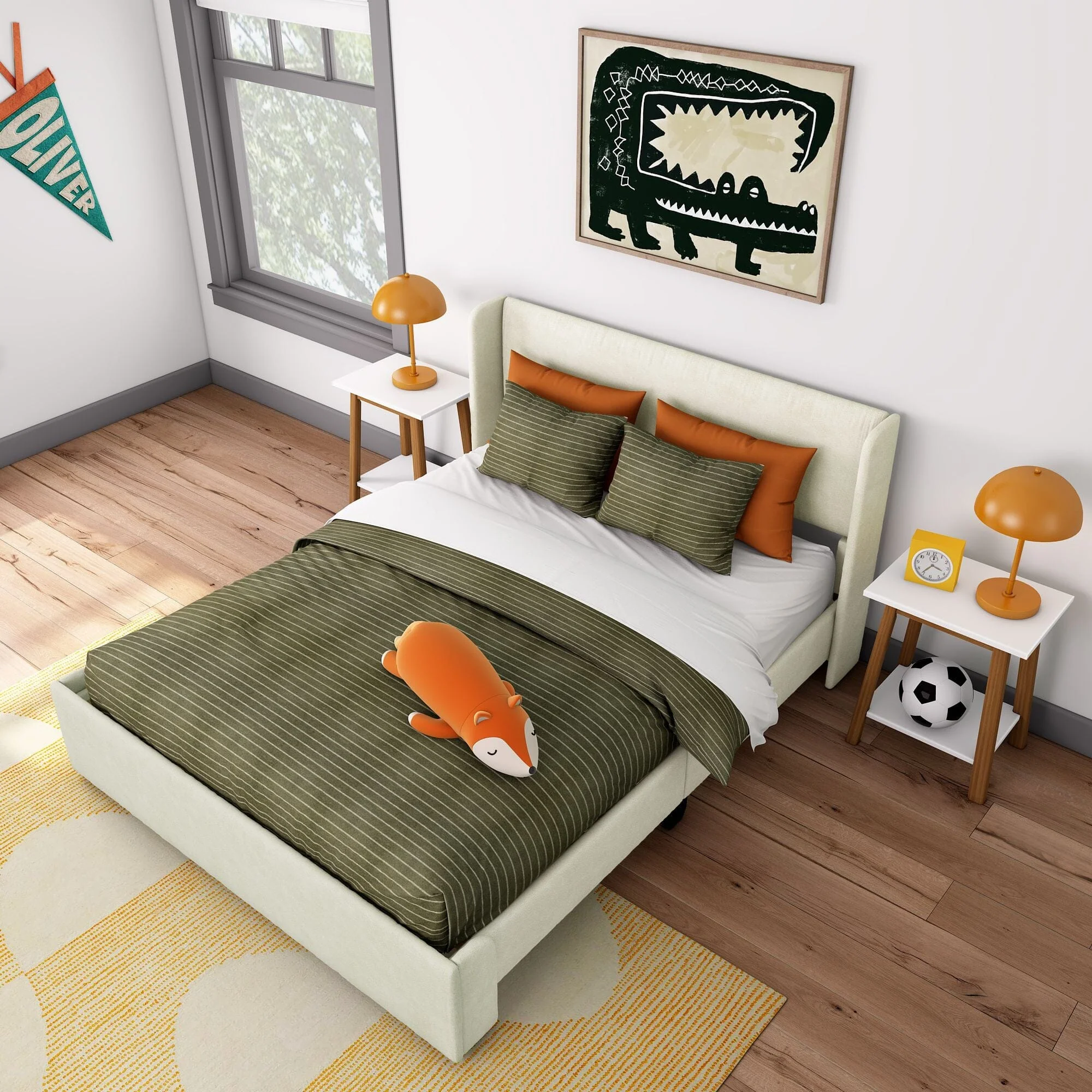 Nicholas Upholstered Queen Bed - Image 15