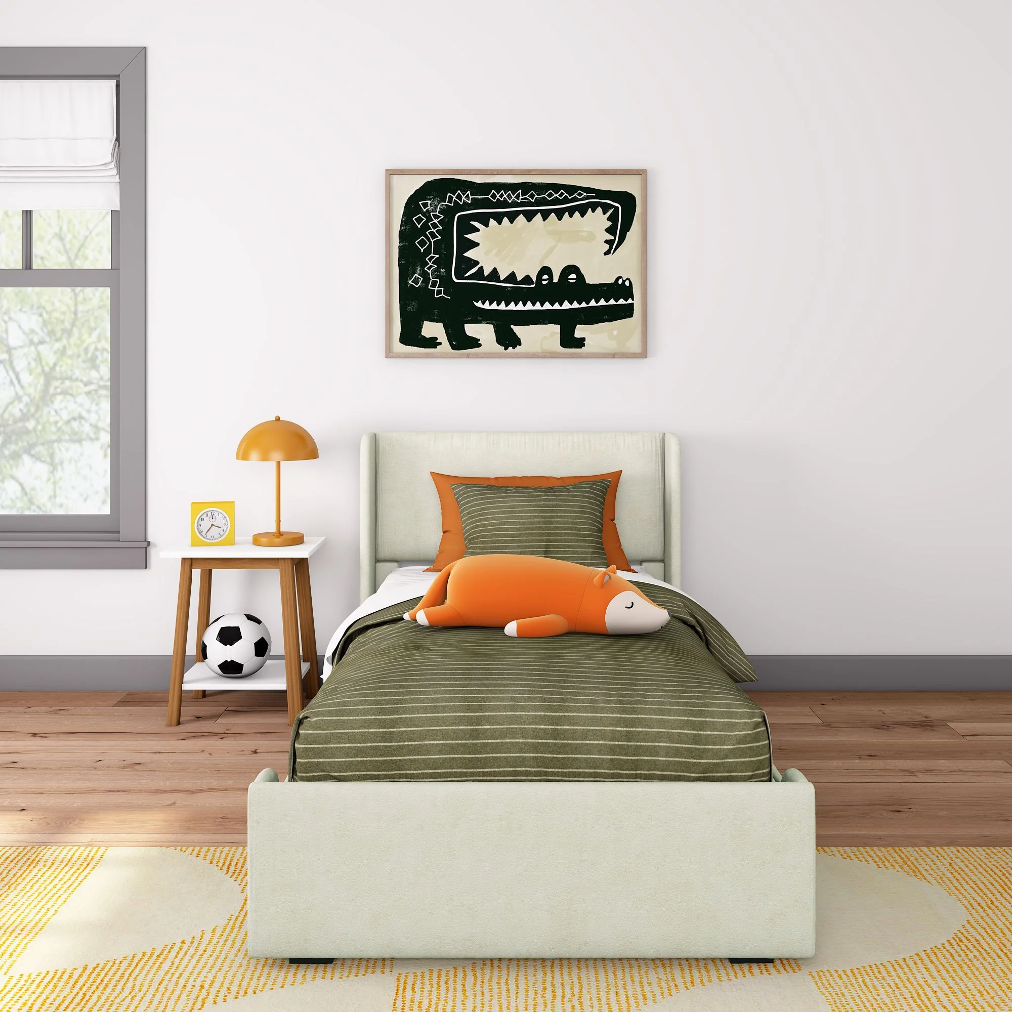 Nicholas Upholstered Twin Bed - Image 10