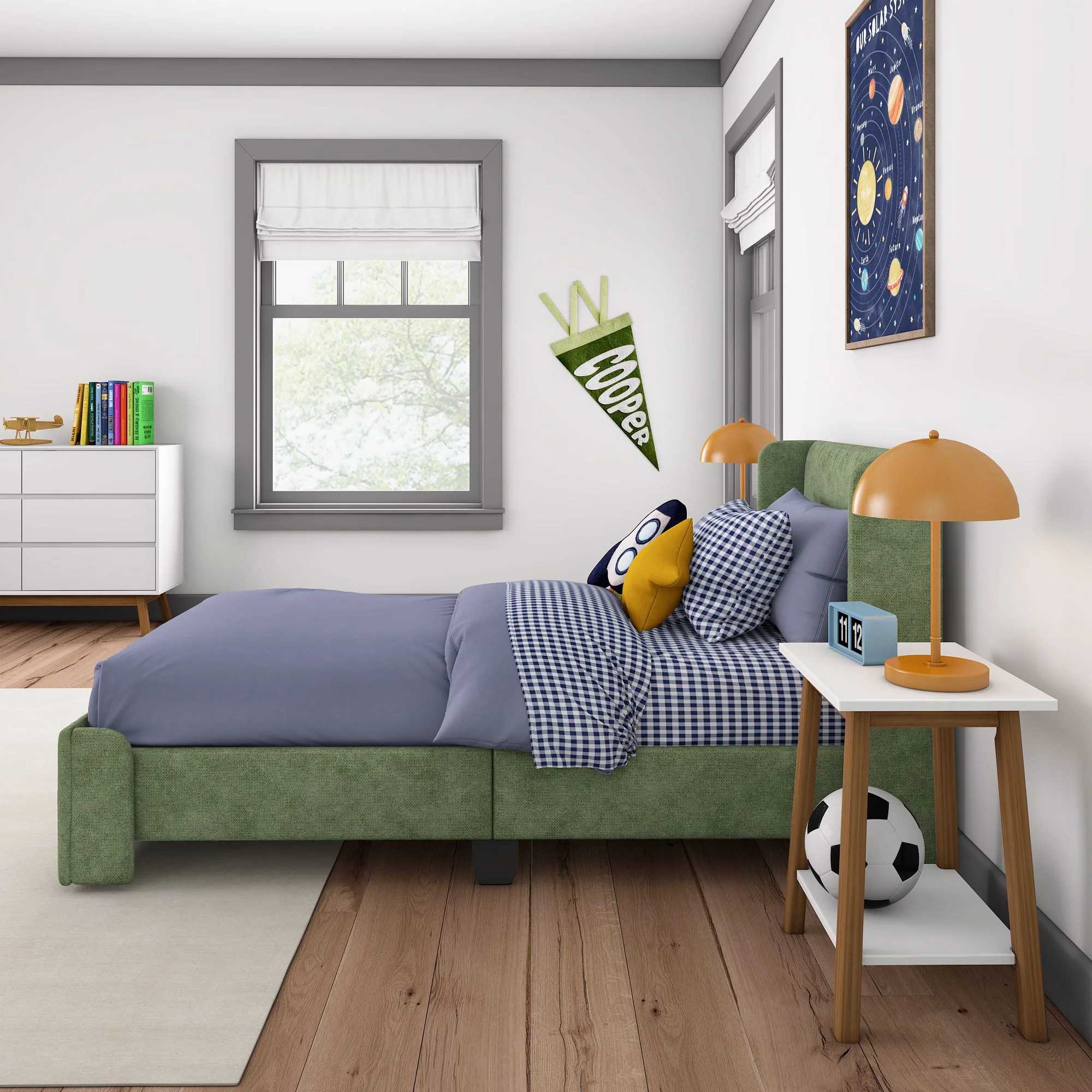 Nicholas Upholstered Twin Bed - Image 32