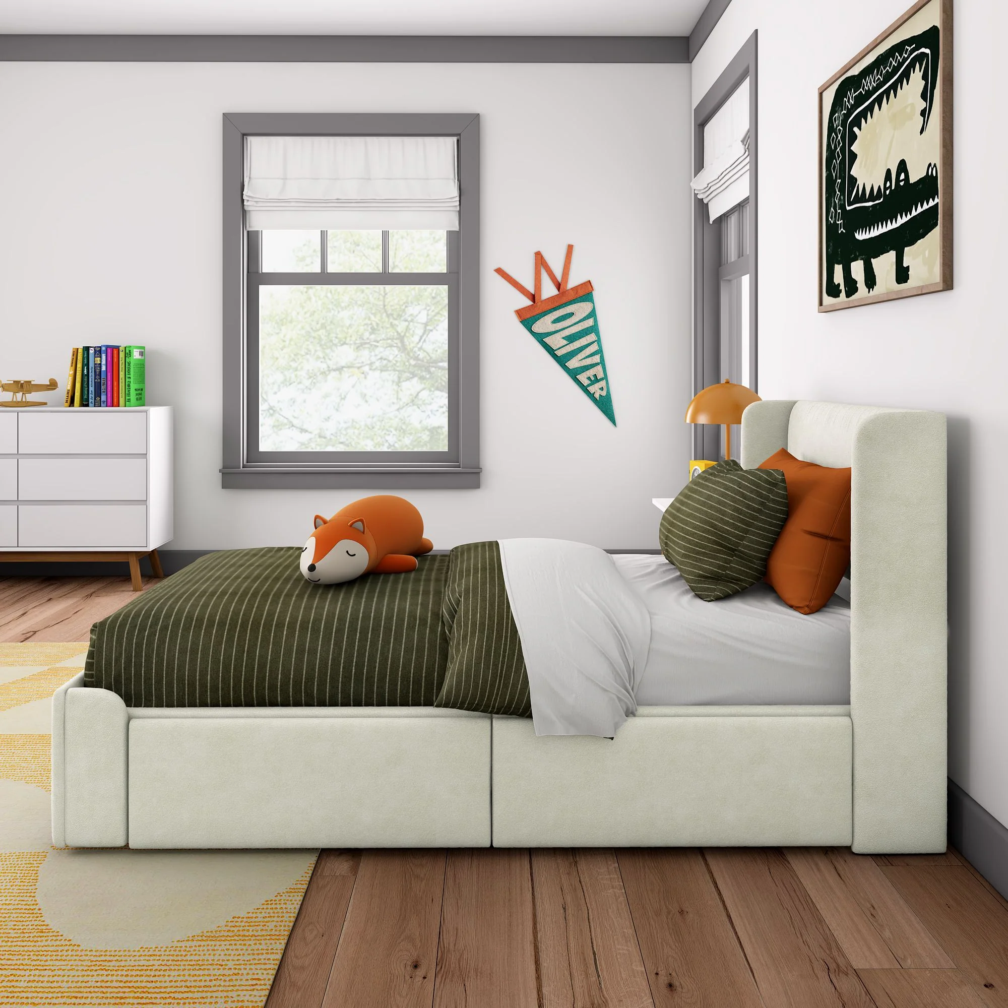 Nicholas Upholstered Twin Bed - Image 34