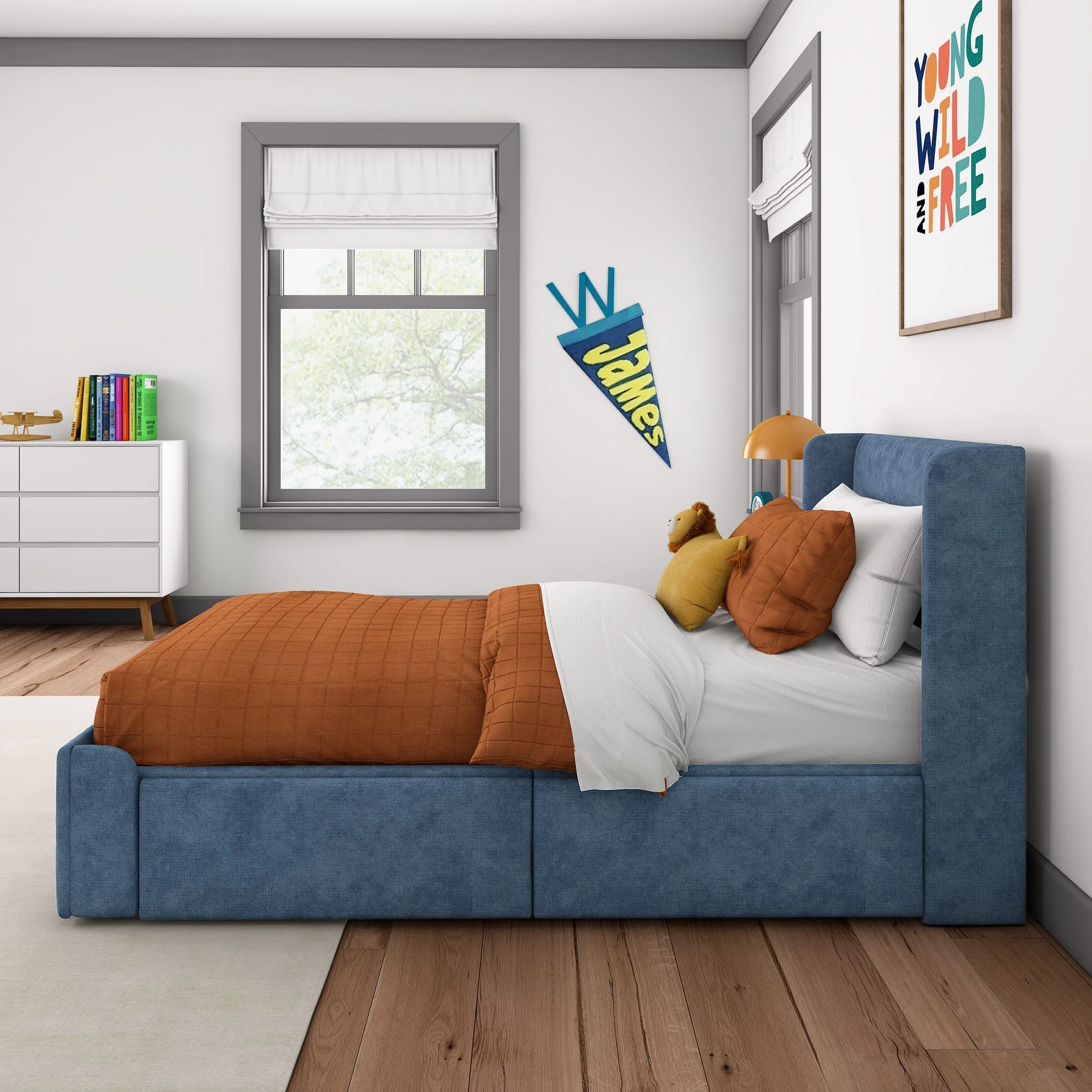 Nicholas Upholstered Twin Bed - Image 48