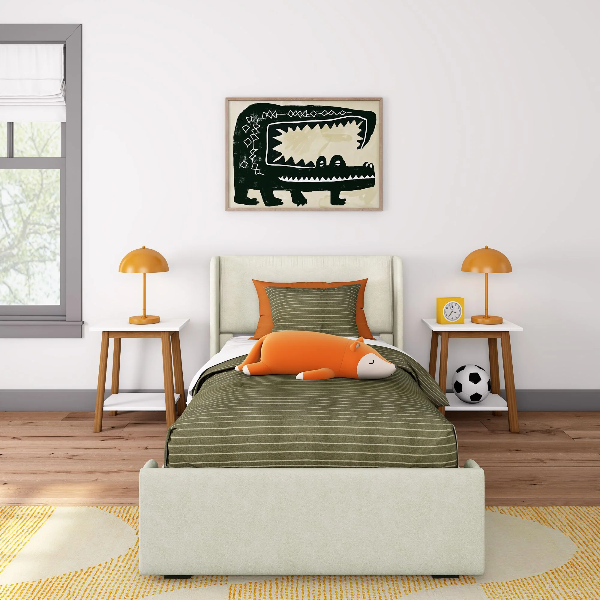 Nicholas Upholstered Twin Bed - Image 7