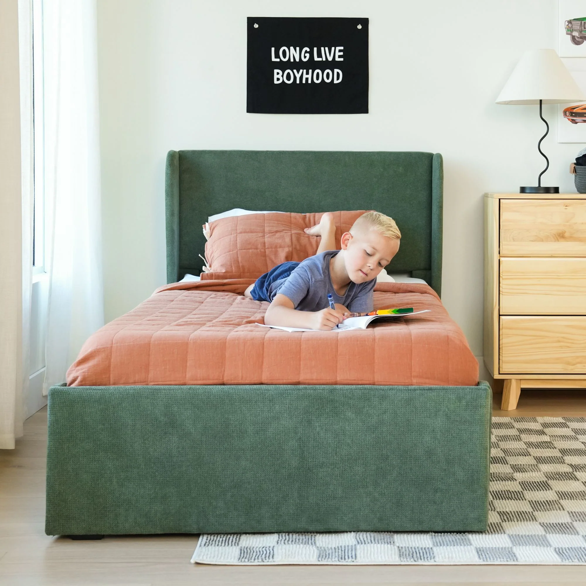 Nicholas Upholstered Twin Bed - Image 8