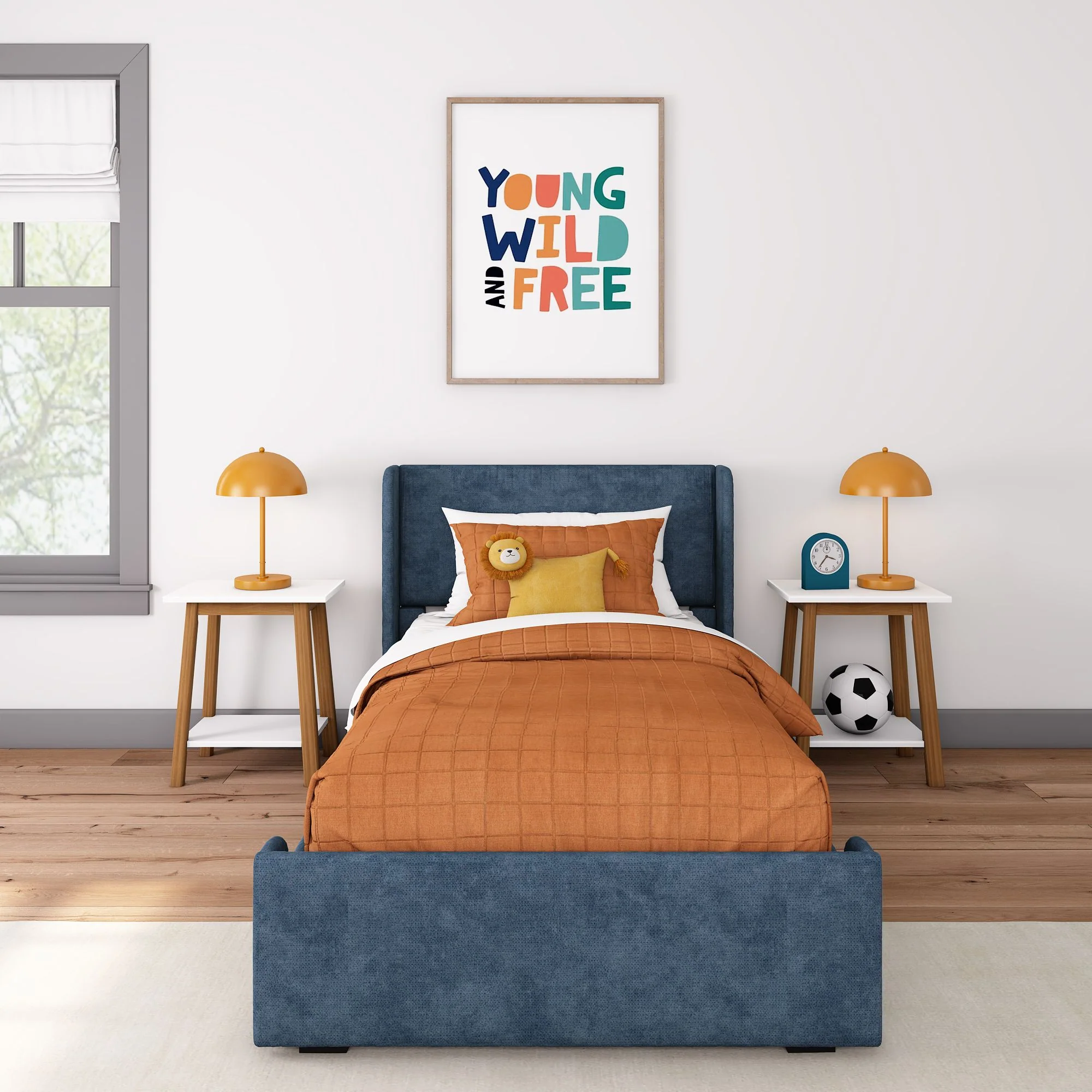 Nicholas Upholstered Twin Bed - Image 9