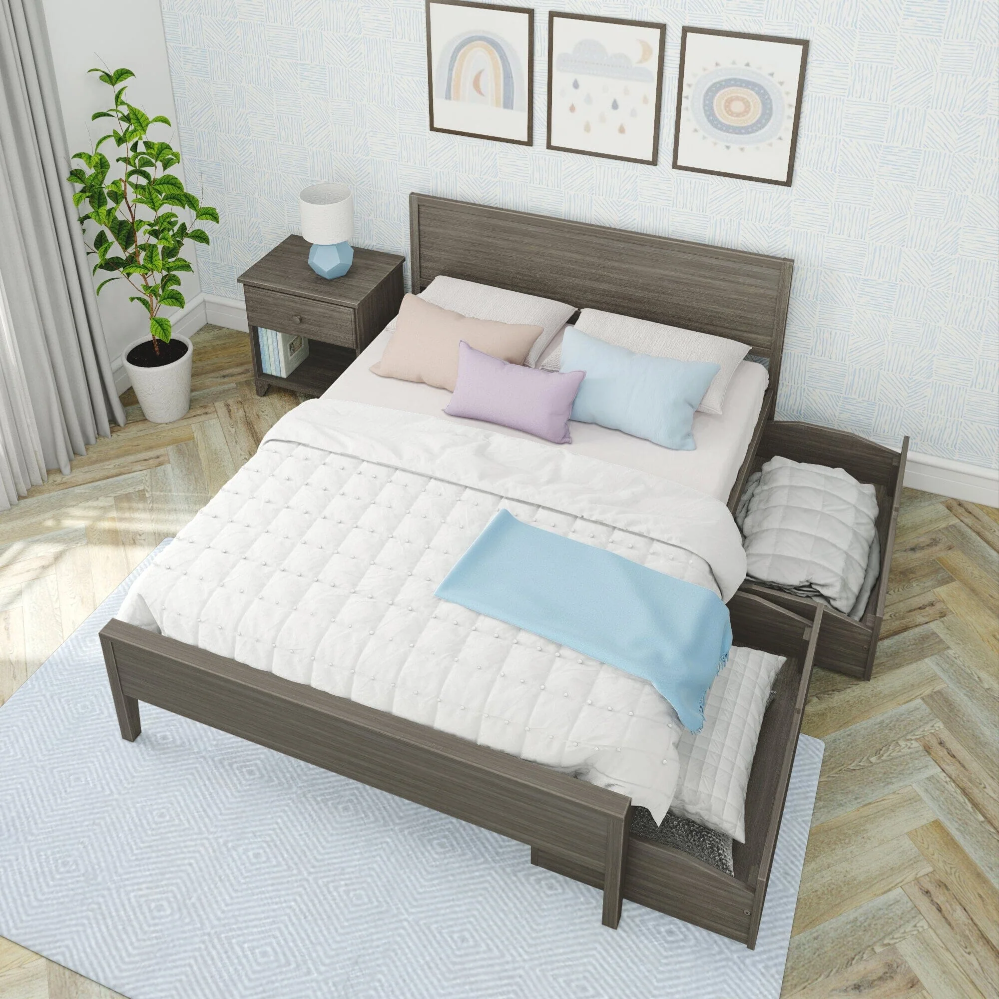 Queen Panel Bed With Storage Drawers - Image 11