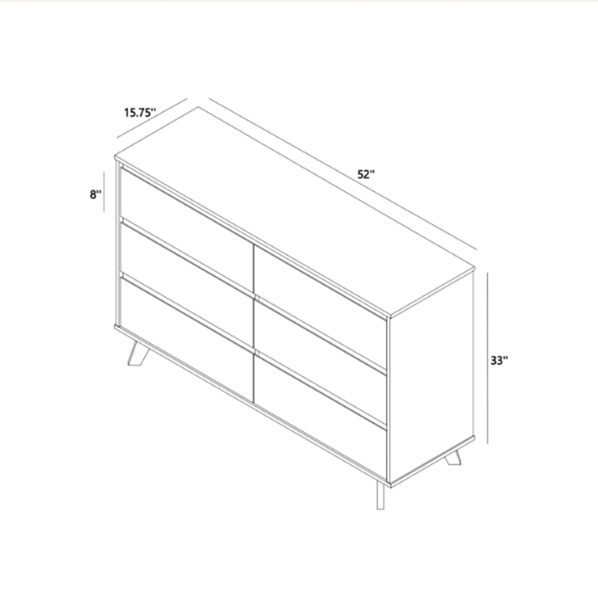 Scandinavian 6-Drawer Dresser - Image 49