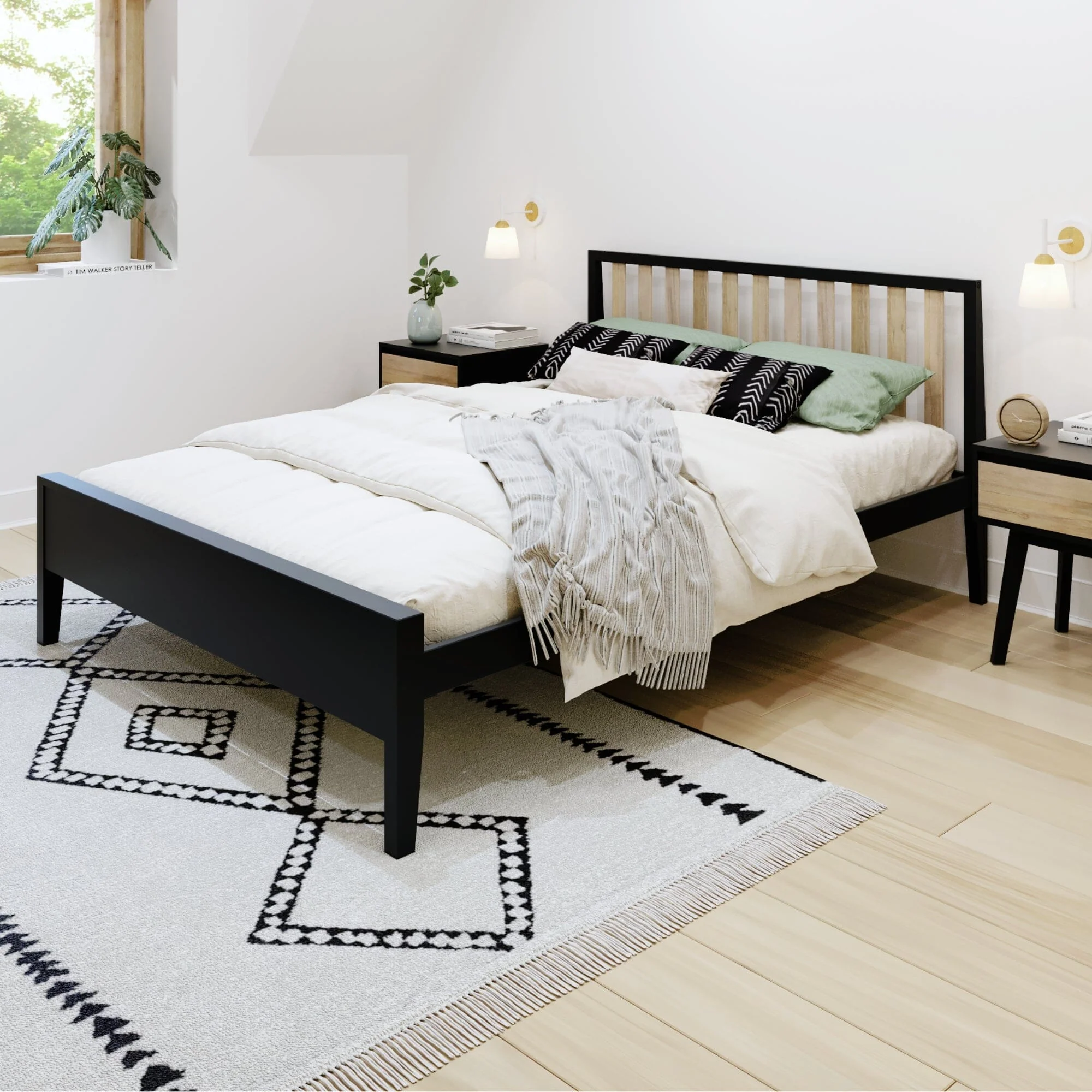 Scandinavian Queen Bed - Image 4