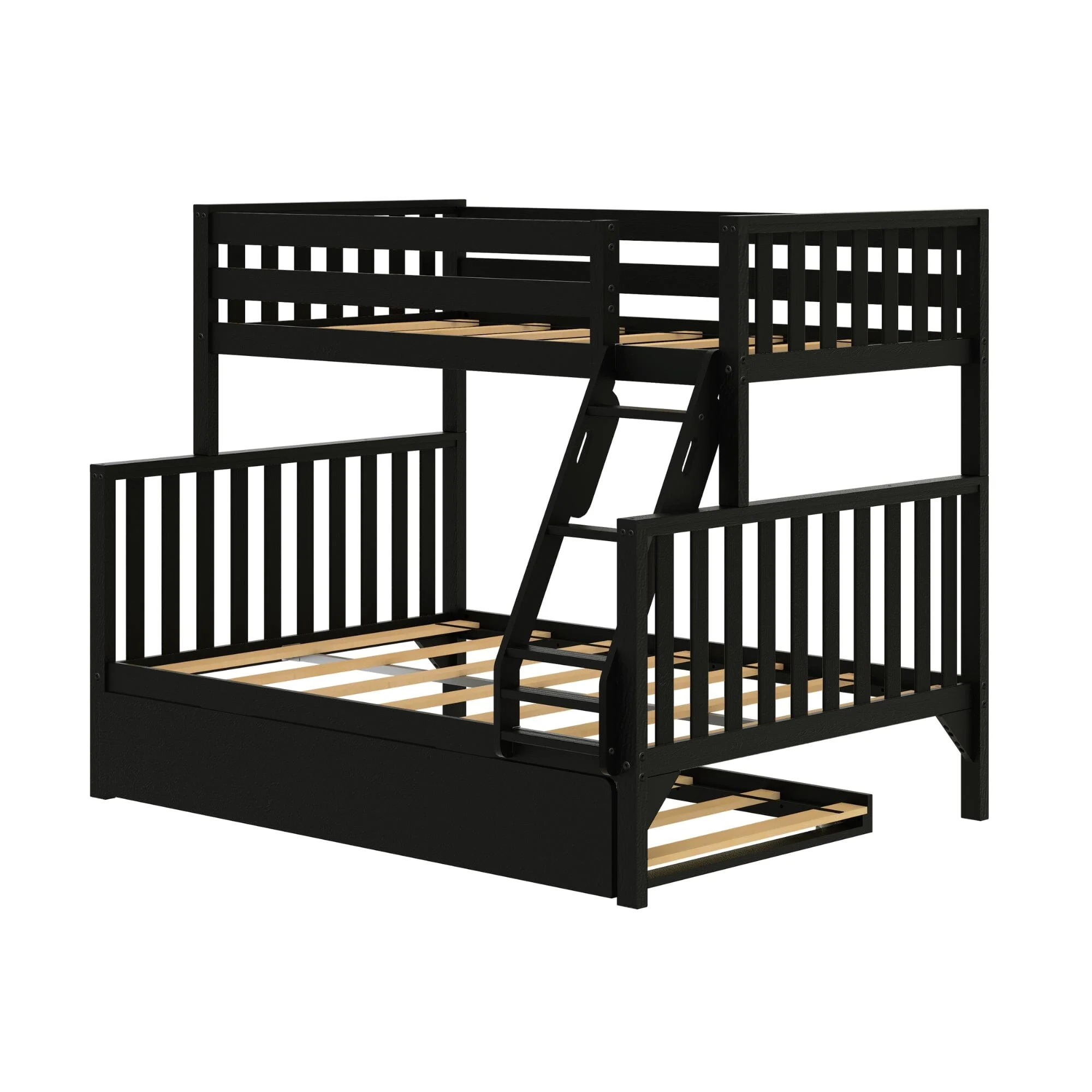 Scandinavian Twin Over Full Bunk Bed With Trundle - Image 11