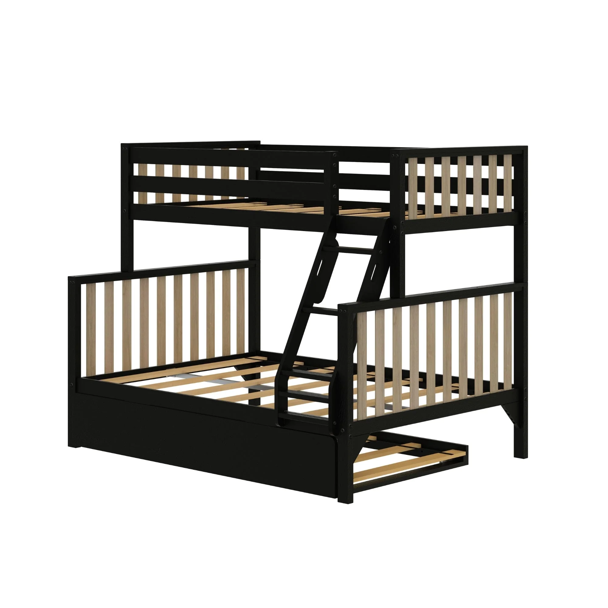 Scandinavian Twin Over Full Bunk Bed With Trundle - Image 12