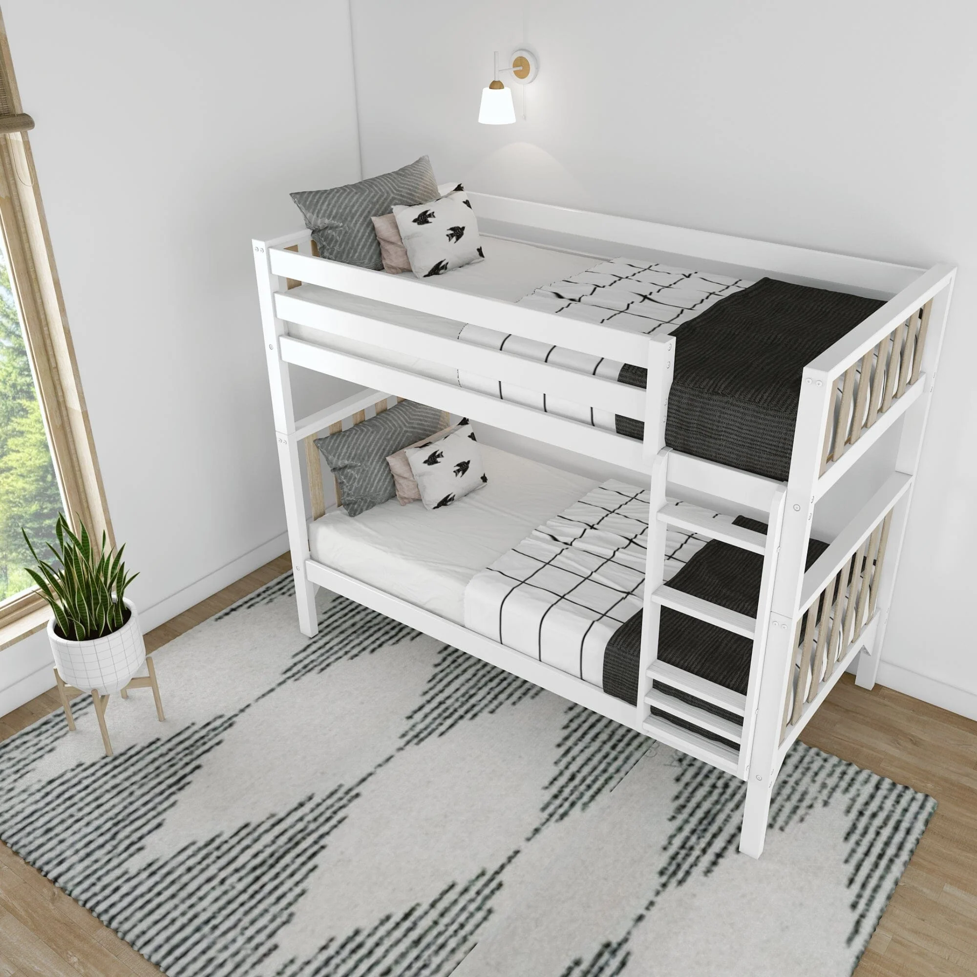 Scandinavian Twin Over Twin Bunk Bed - Image 21