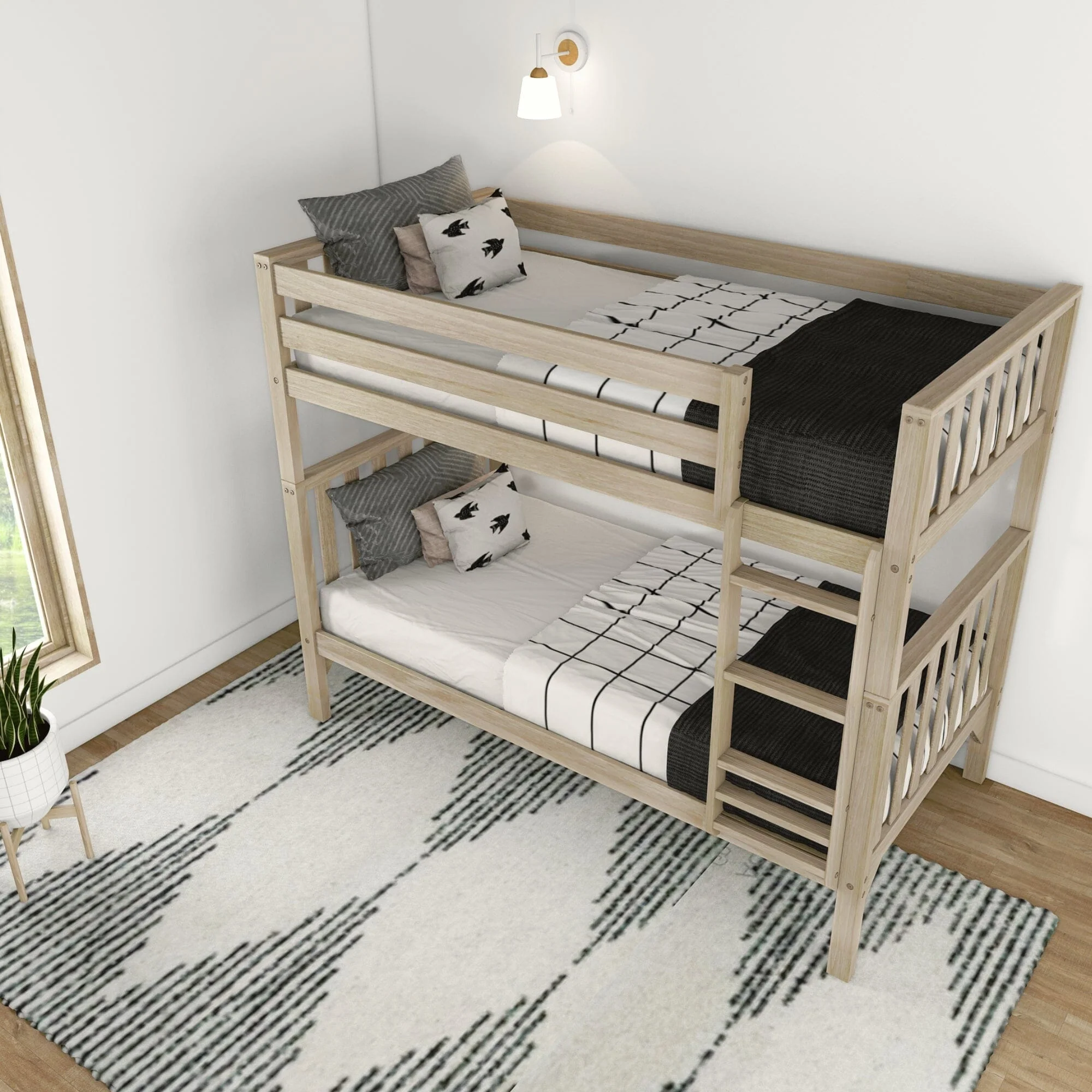 Scandinavian Twin Over Twin Bunk Bed - Image 22
