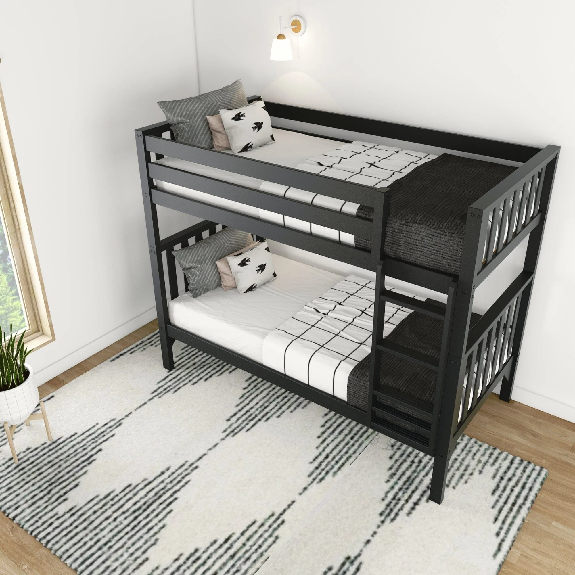 Scandinavian Twin Over Twin Bunk Bed - Image 23