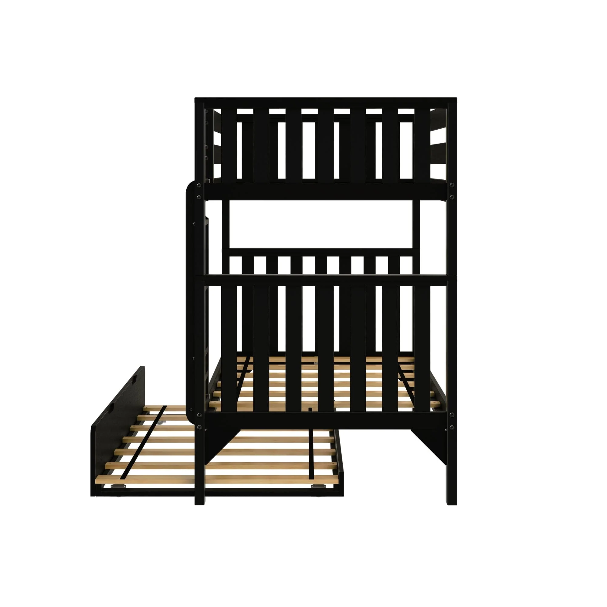 Scandinavian Twin Over Twin Bunk Bed With Trundle - Image 15