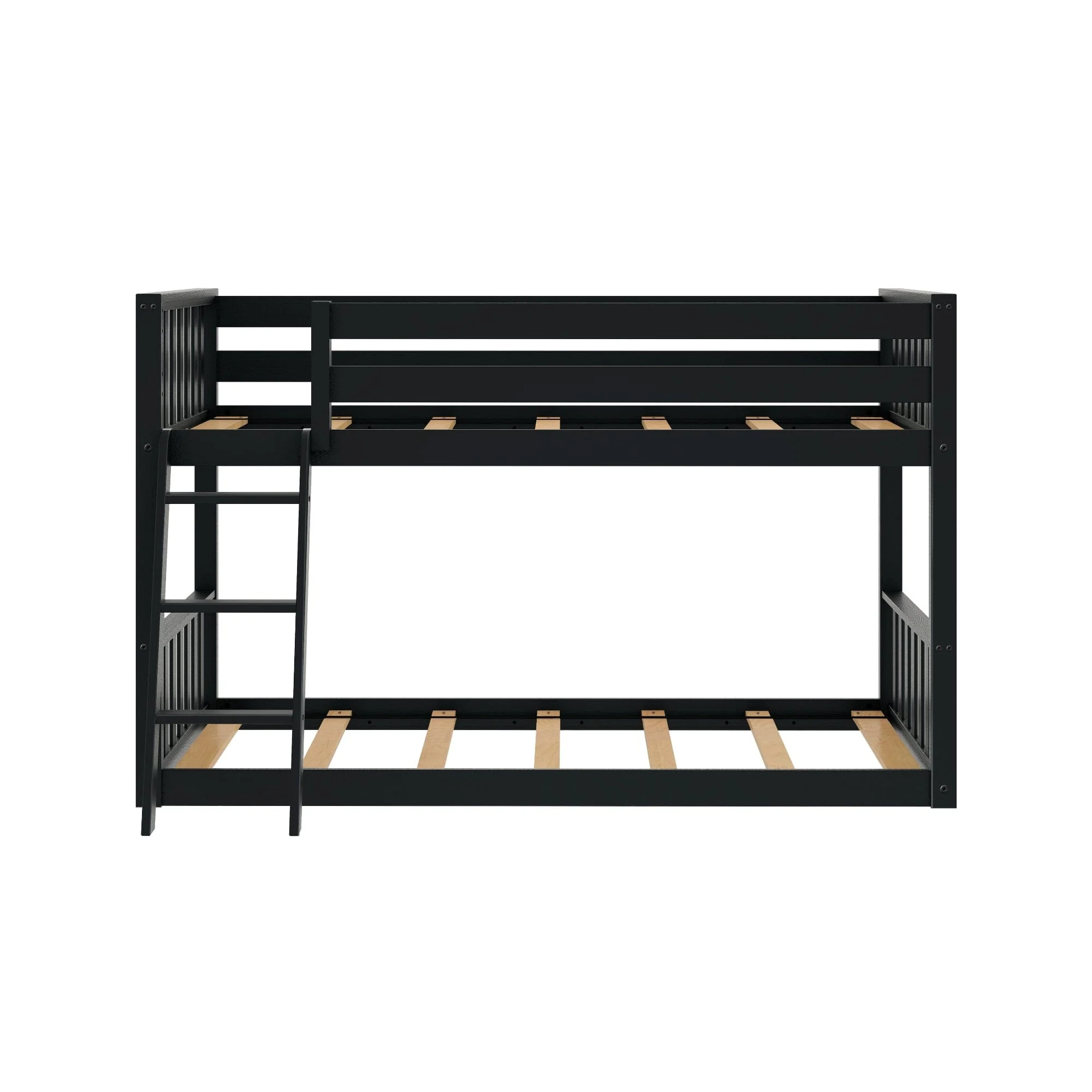 Scandinavian Twin Over Twin Low Bunk Bed - Image 15