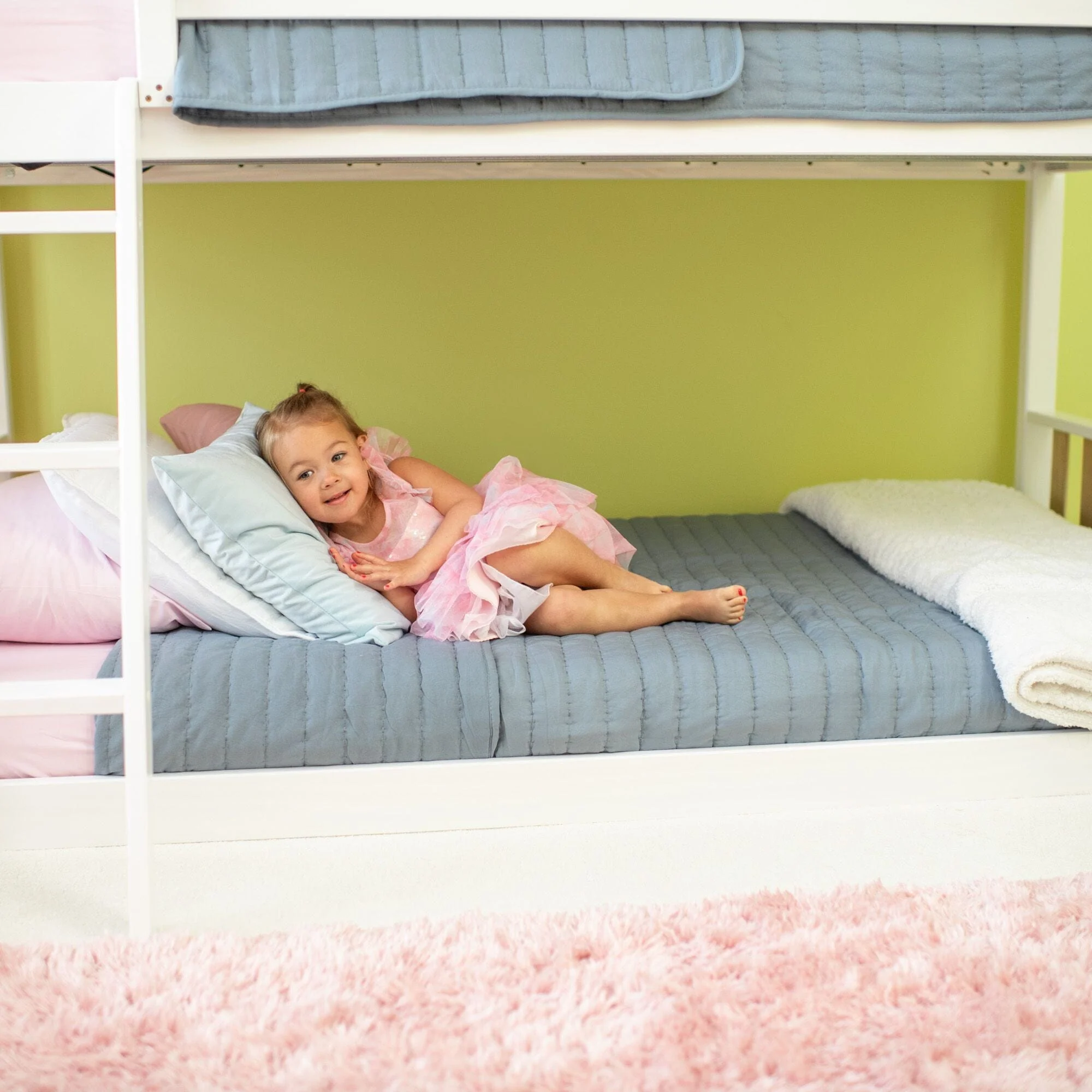 Scandinavian Twin Over Twin Low Bunk Bed - Image 27