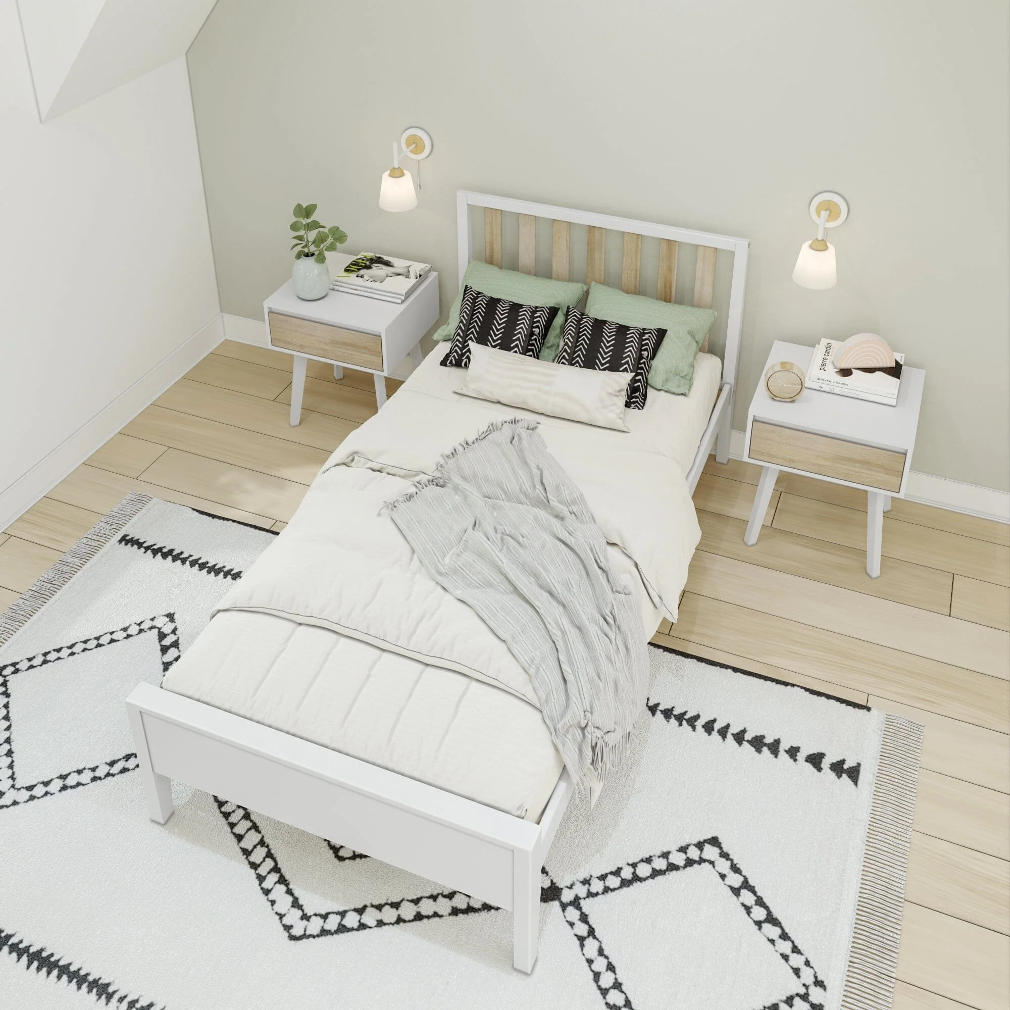 Scandinavian Twin Bed - Image 22