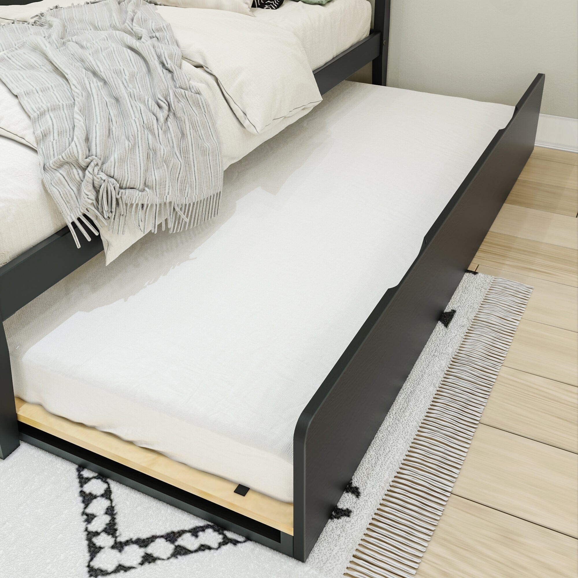 Scandinavian Twin Bed With Trundle - Image 18