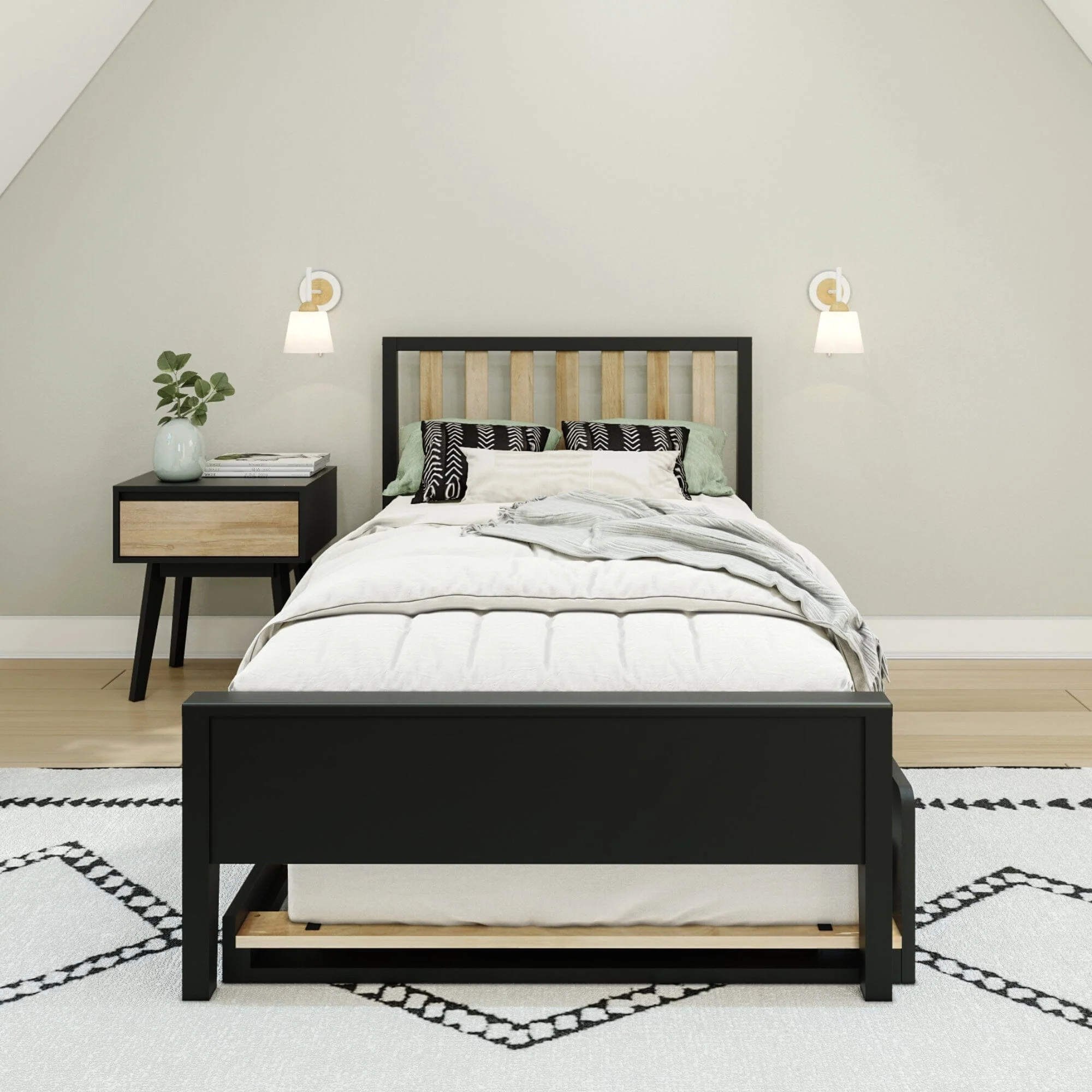 Scandinavian Twin Bed With Trundle - Image 6
