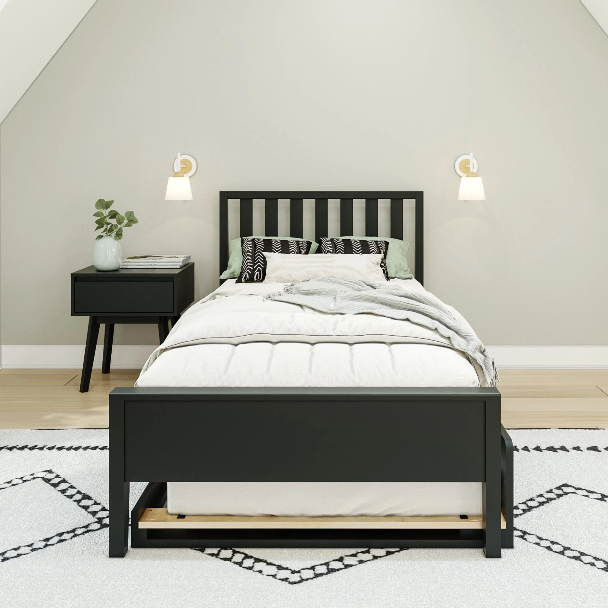 Scandinavian Twin Bed With Trundle - Image 8