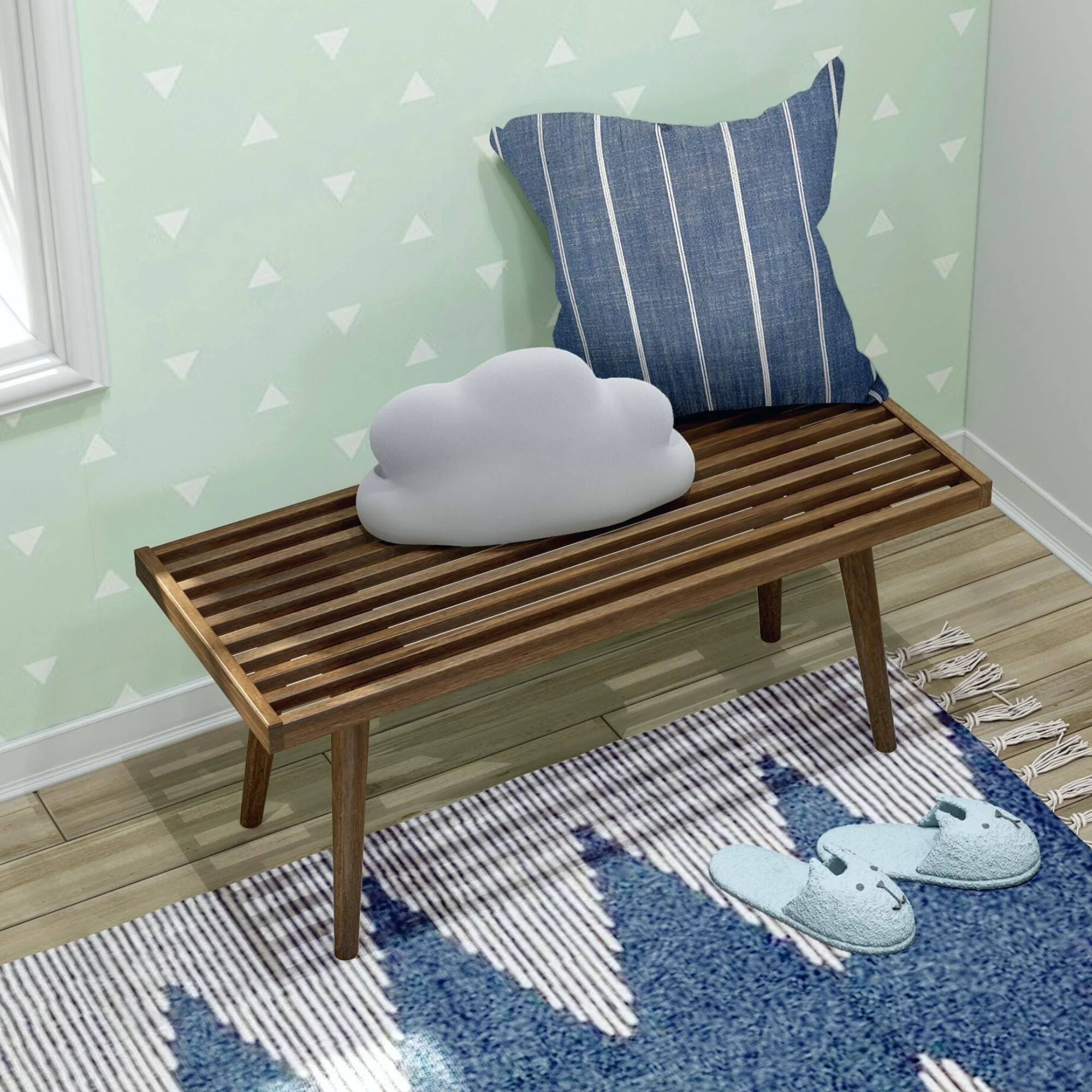 Solid Wood Medium Bench - Image 14
