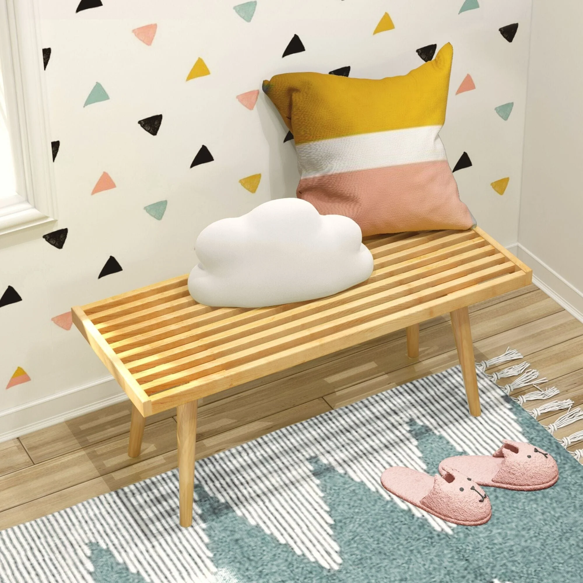 Solid Wood Medium Bench - Image 8