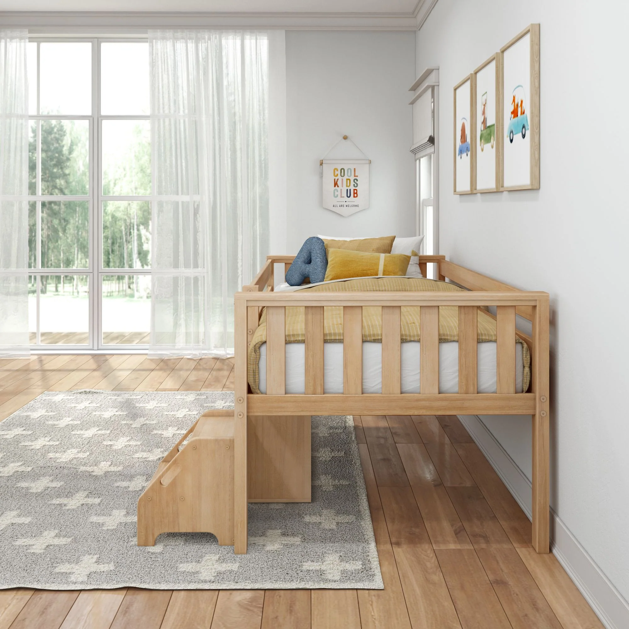 Soren Twin Ultra Low Loft Bed With Bookcase - Image 15