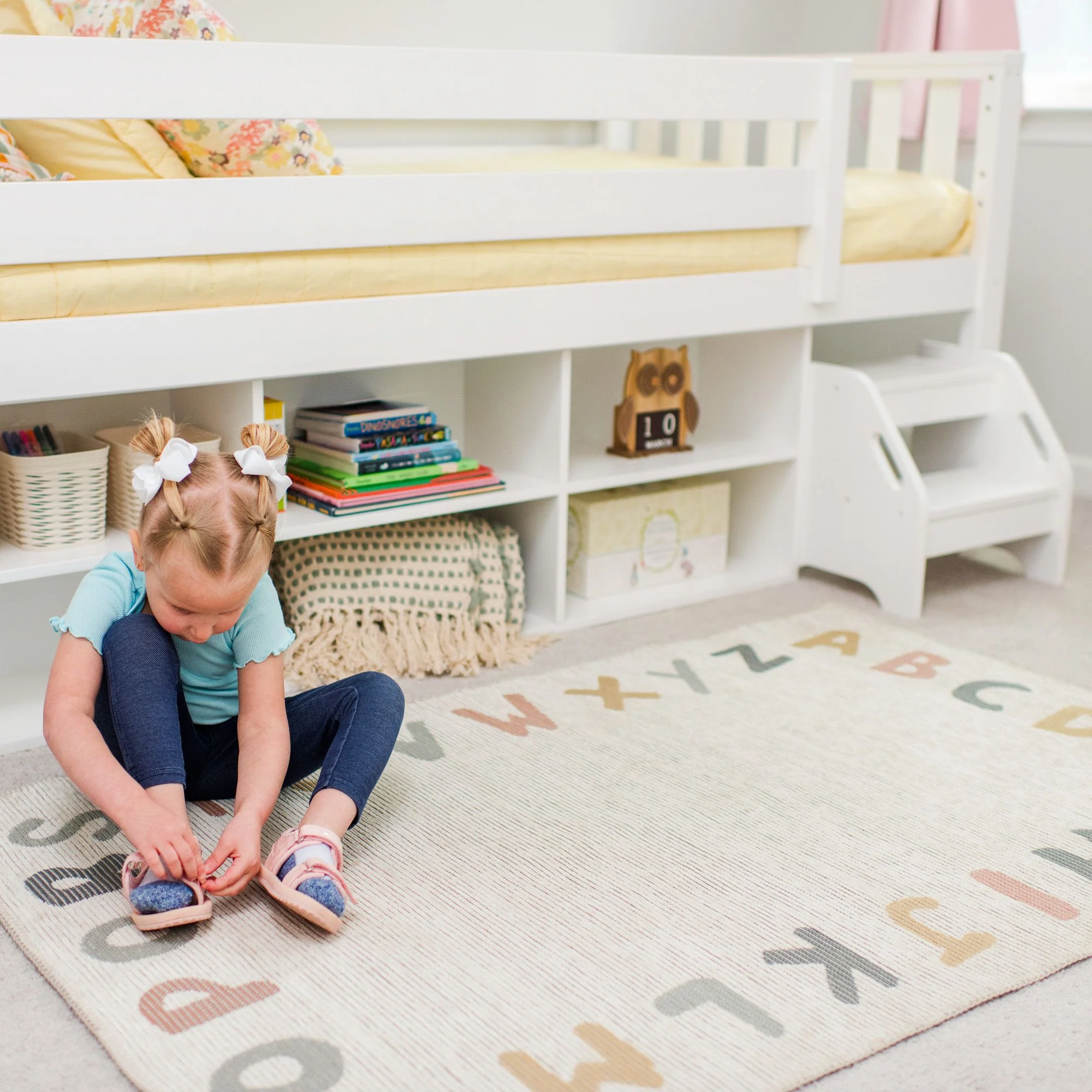 Soren Twin Ultra Low Loft Bed With Bookcase - Image 18