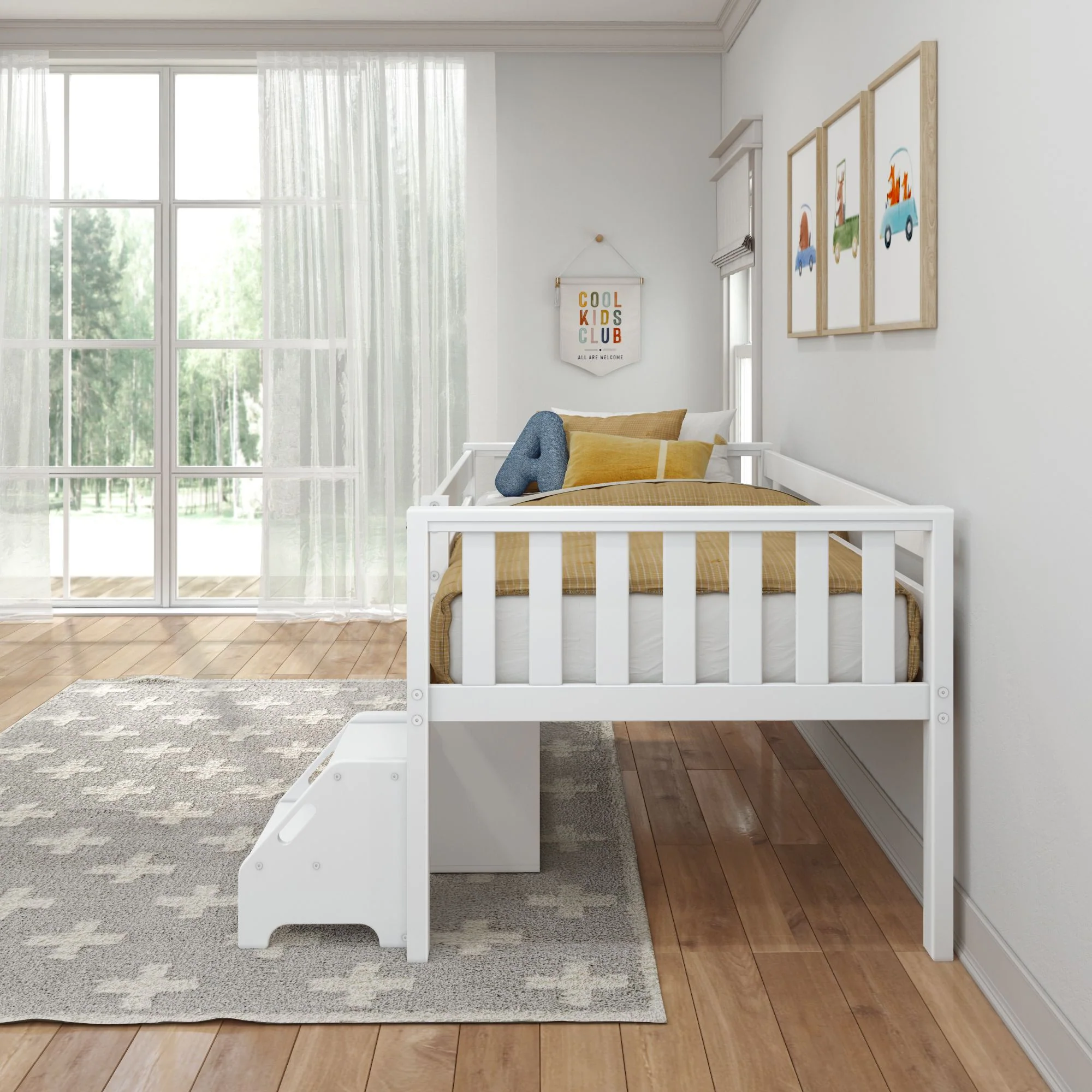 Soren Twin Ultra Low Loft Bed With Bookcase - Image 8