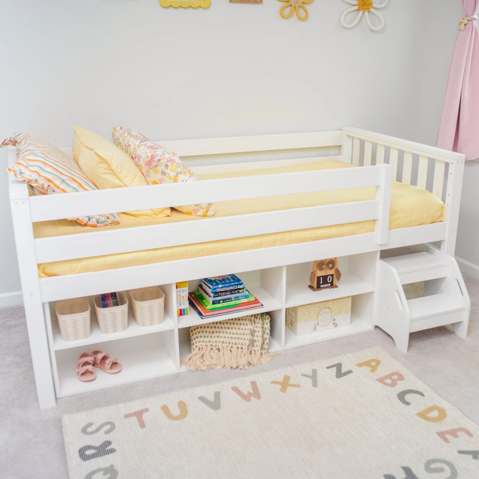 Soren Twin Ultra Low Loft Bed With Bookcase - Image 9