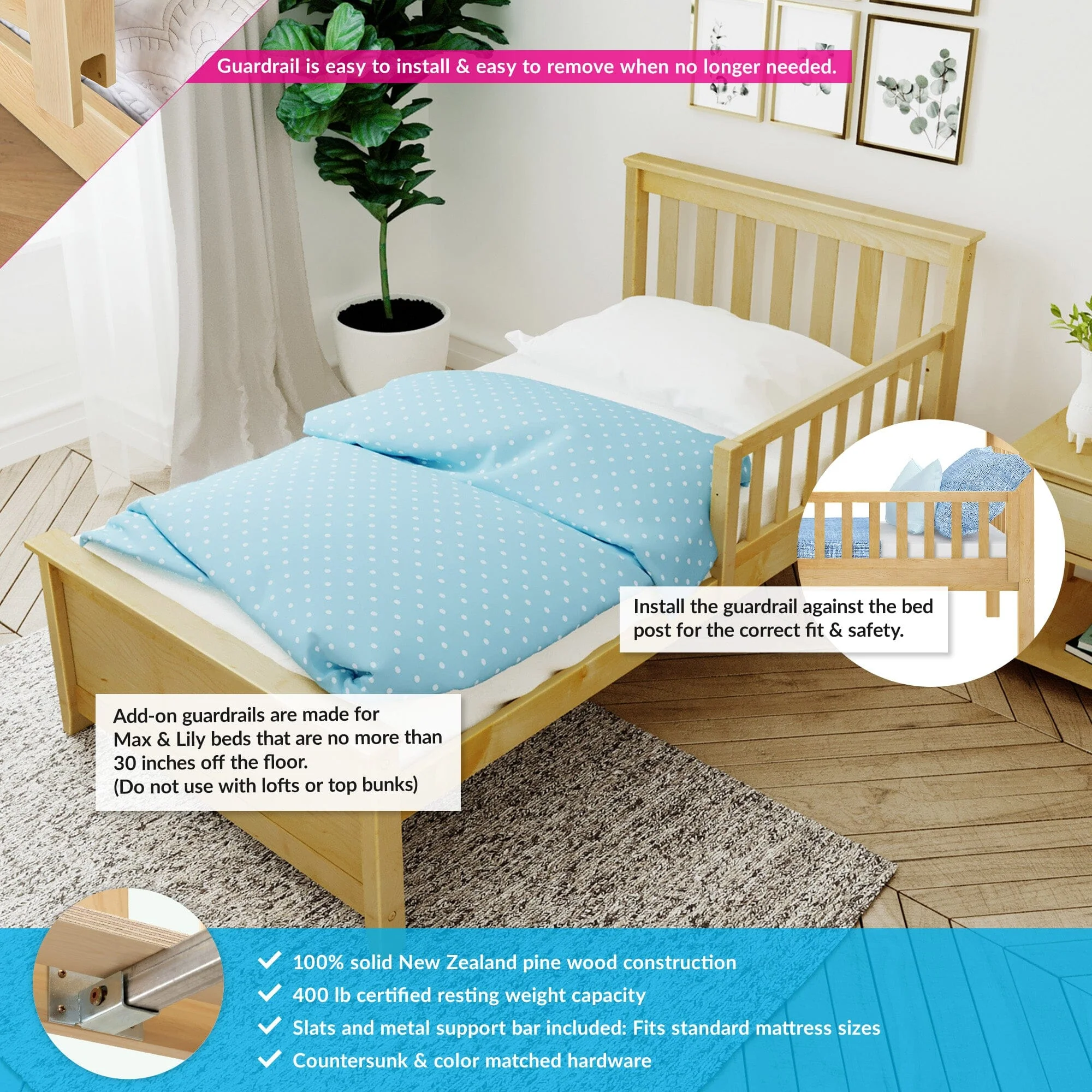 Twin Bed with Guard Rails - Image 16