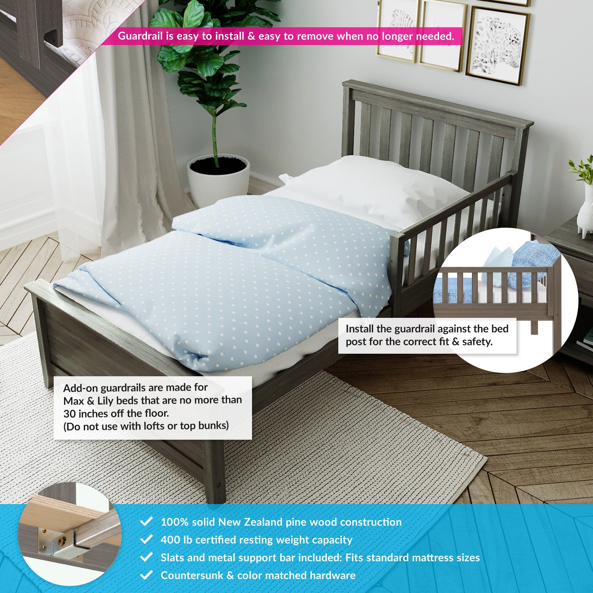 Twin Bed with Guard Rails - Image 17