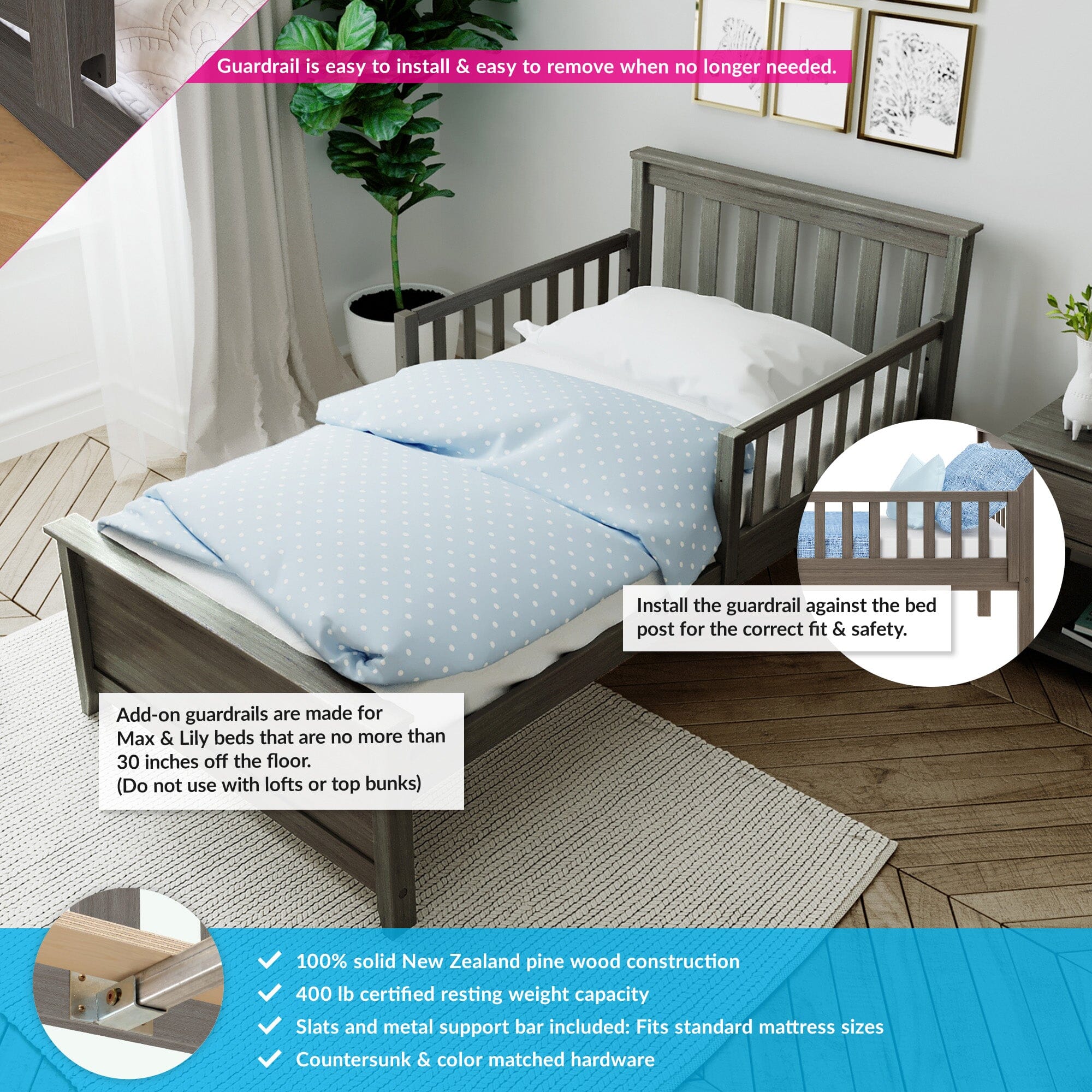 Twin Bed with Guard Rails - Image 19