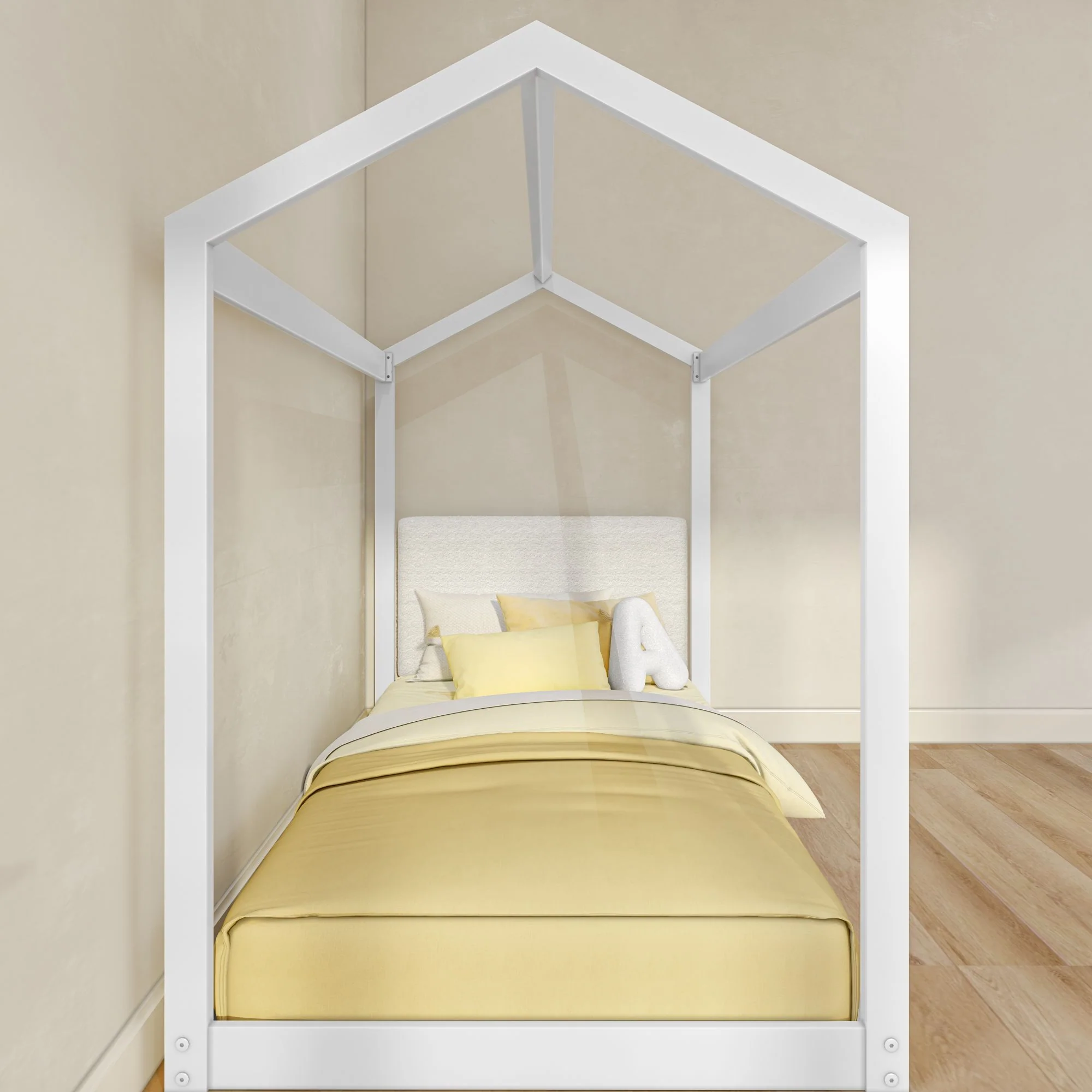 Twin House Bed With Floating Headboard - Image 13