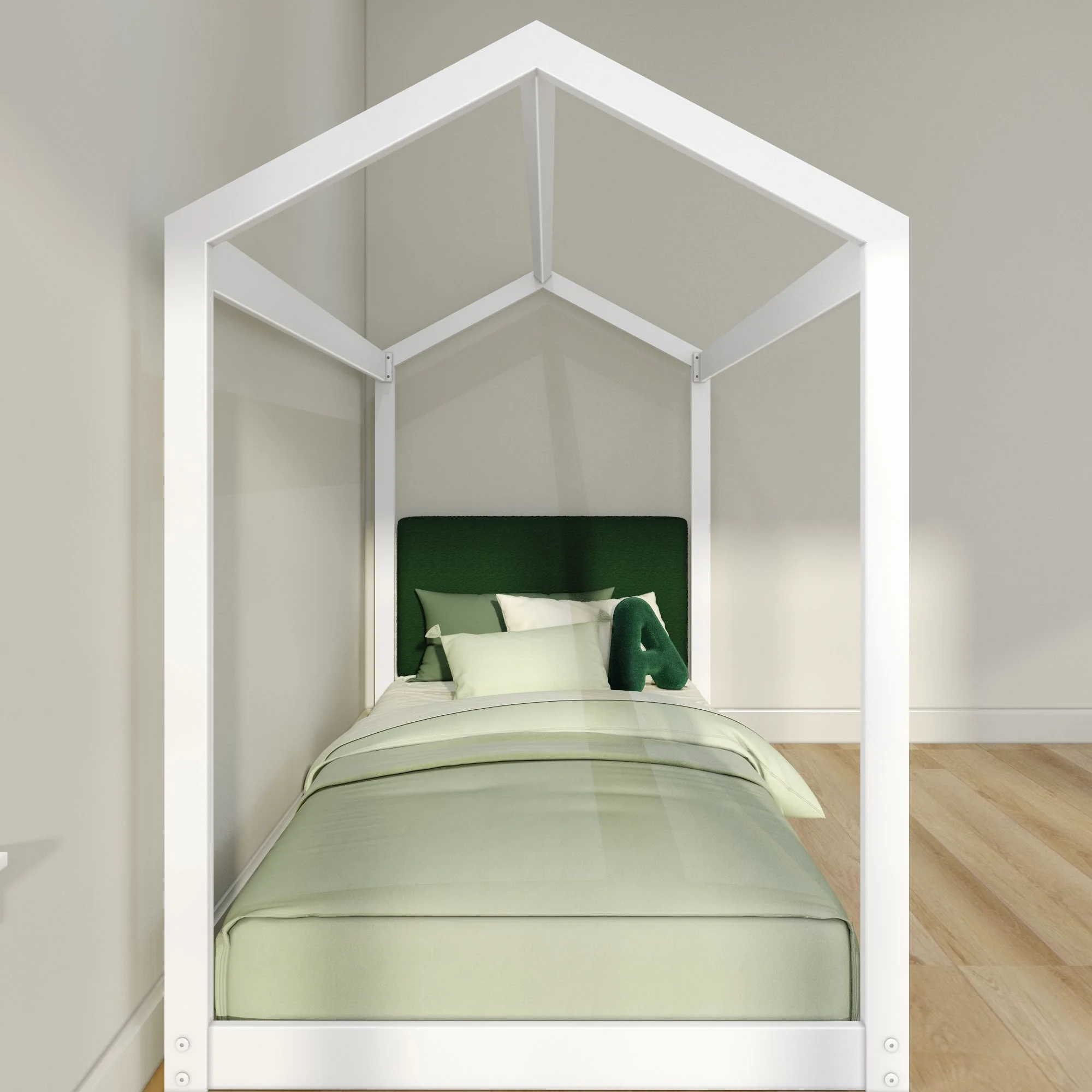 Twin House Bed With Floating Headboard - Image 16