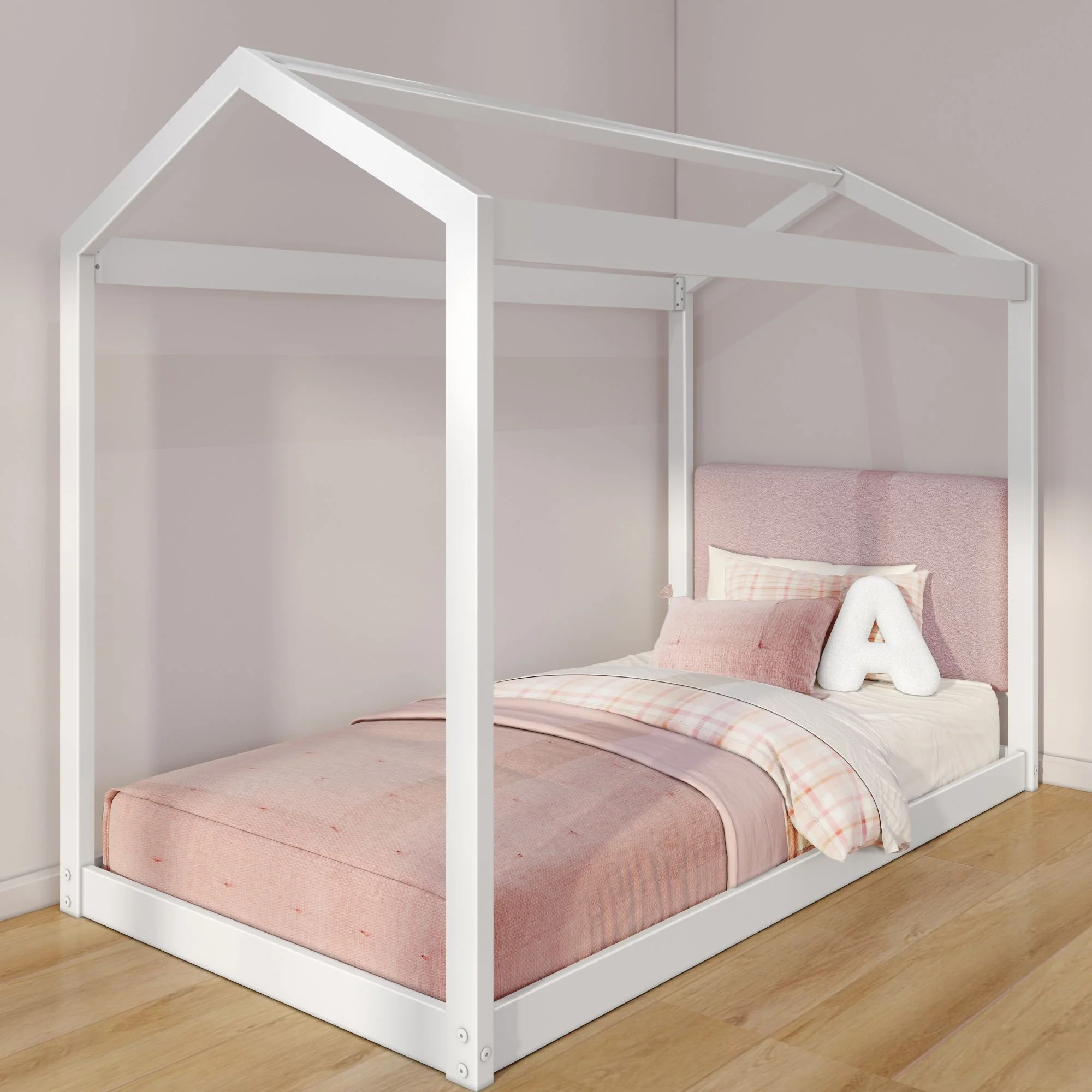 Twin House Bed With Floating Headboard - Image 2