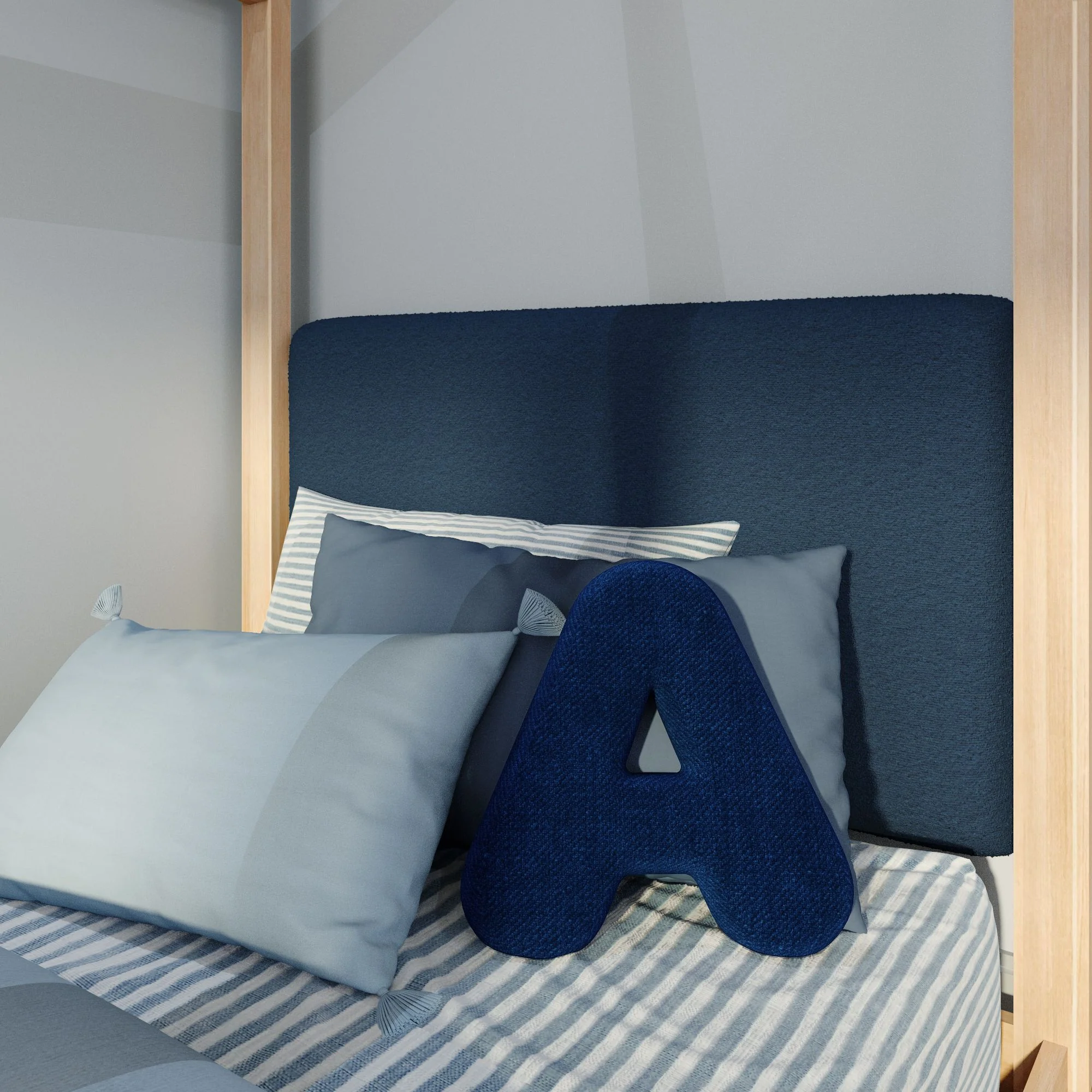 Twin House Bed With Floating Headboard - Image 78