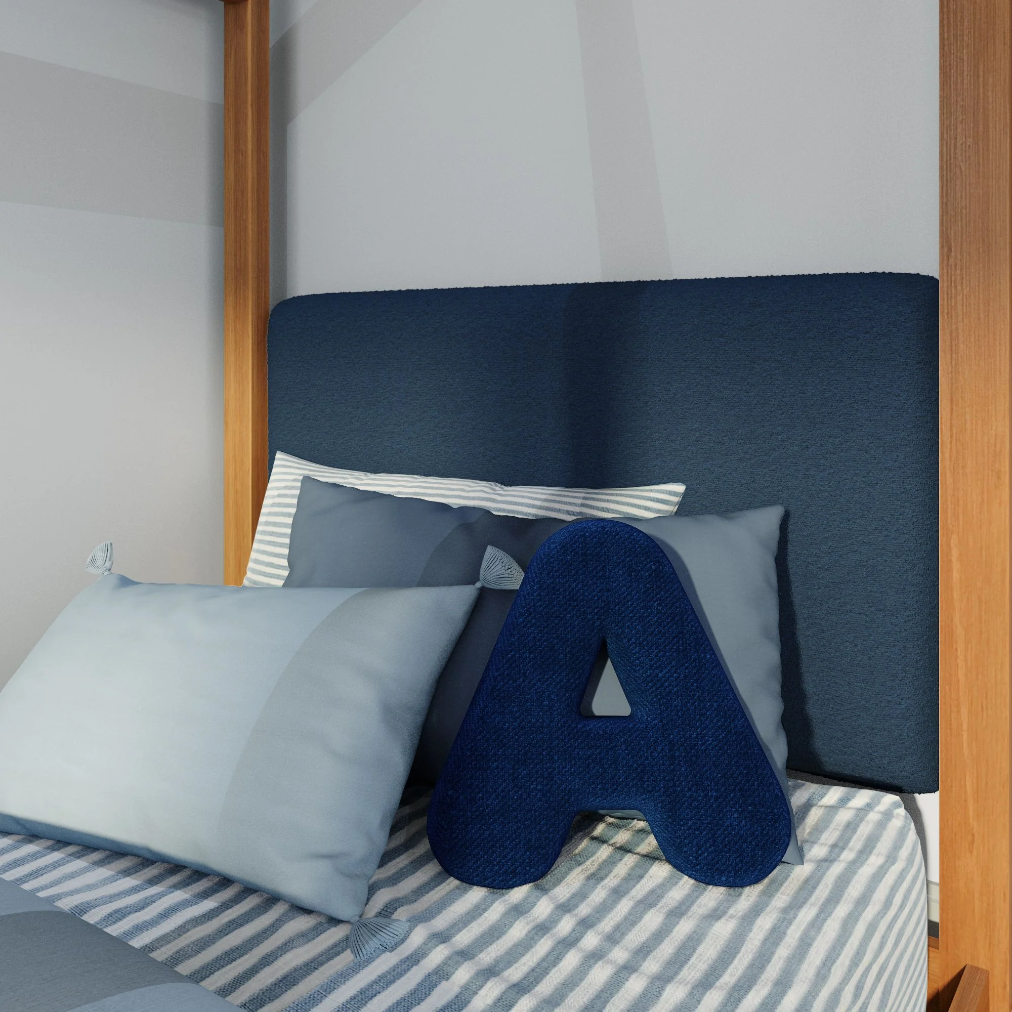 Twin House Bed With Floating Headboard - Image 84